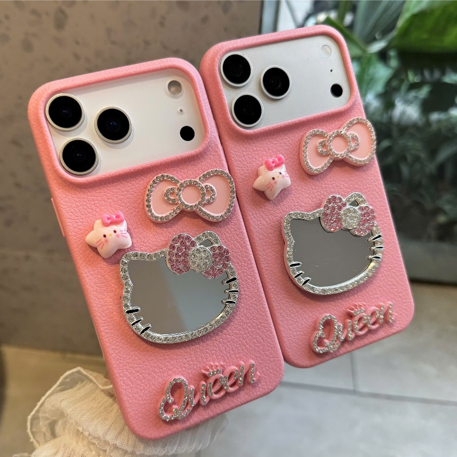 🎀✨ ỐP LƯNG IPHONE MÈO XINH LẤP LÁNH - MÈO XINH GƯƠNG THẦN💖🐱