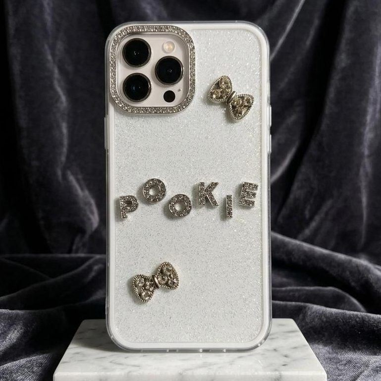 Ốp Lưng Iphone Đính Chữ Đá Sang Trọng_