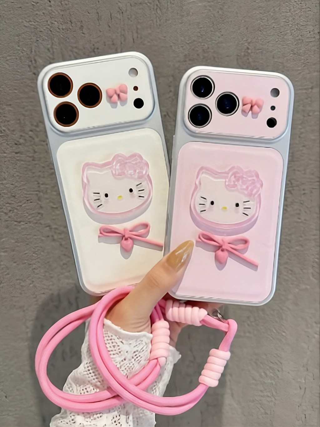 Ốp Lưng Iphone _ Bộ Ốp Lưng Hello Kitty 3D