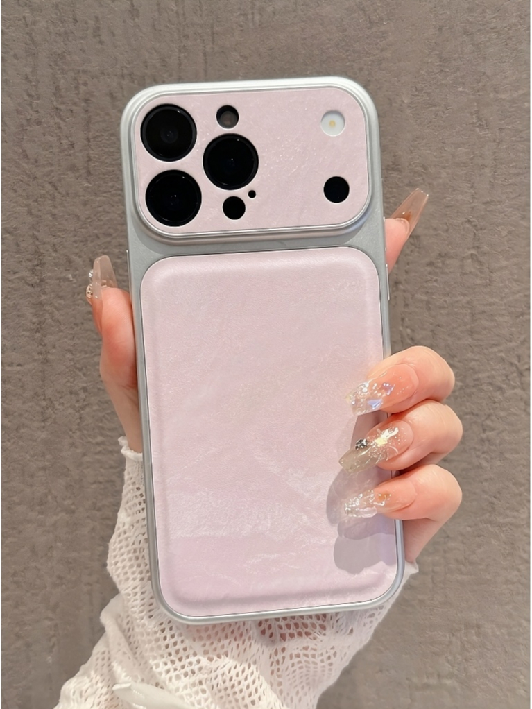 Ốp Lưng Iphone Viền Thép Phối Da Cao Cấp