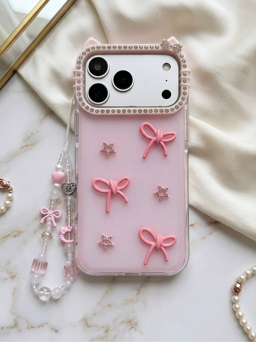 Ốp Lưng iPhone Tai Mèo Nơ Xinh
