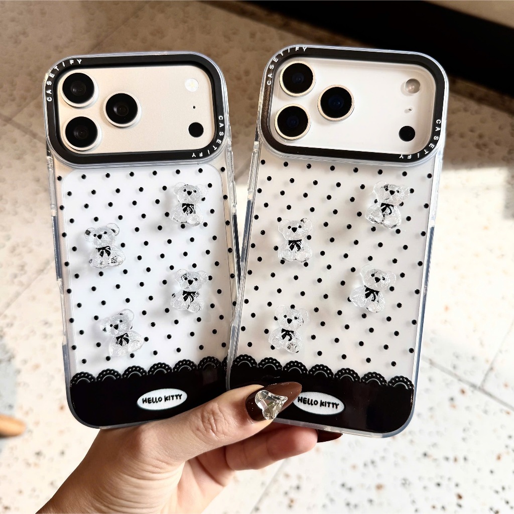 🖤 Ốp lưng iphone nữ hoàng pha lê chấm bi -  Crystal Queen Polka Case 👑