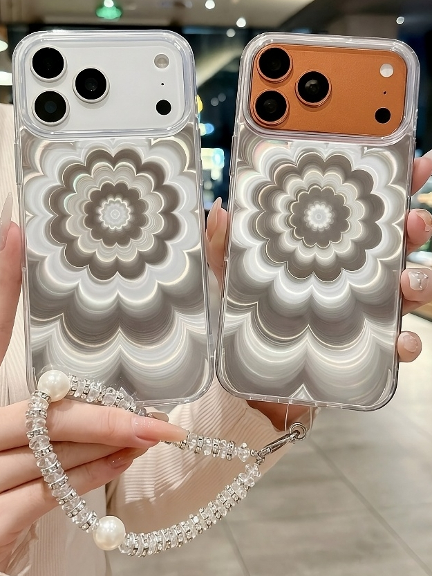 Ốp Lưng Iphone Sóng Hoa Ảo Ảnh Hologram 3D - Khung Bảo Vệ Camera Cao Cấp