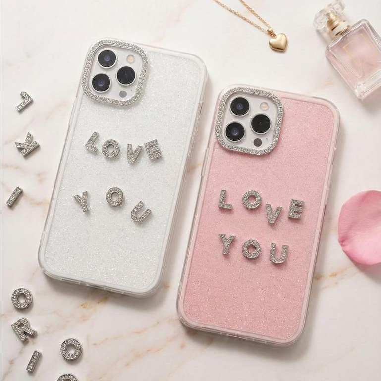 Ốp Lưng Iphone Đính Đá Gắn Chữ Lấp Lánh 