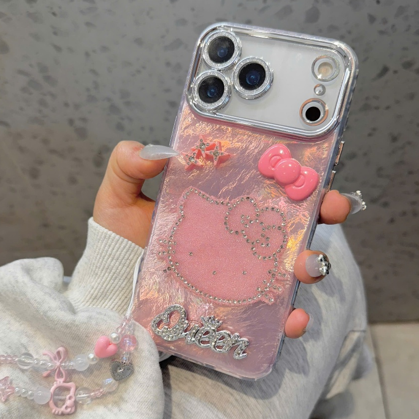 🌸✨ ỐP LƯNG HELLO KITTY GLITTER QUEEN PHONE CASE - ĐẲNG CẤP 