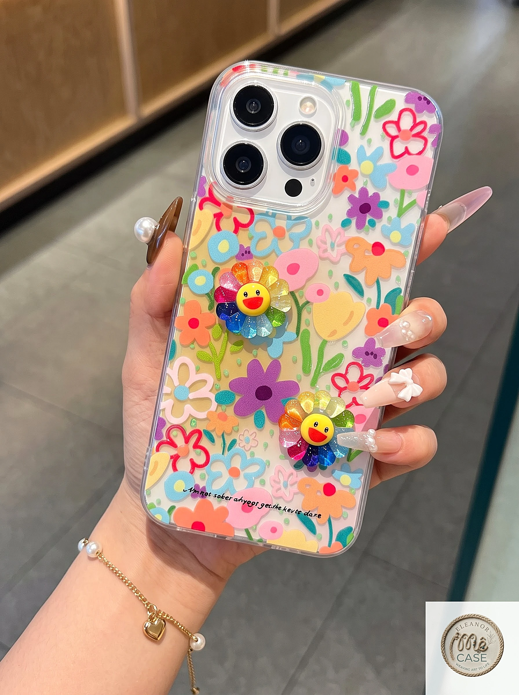Ốp Lưng Iphone Hoa Cười Cầu Vồng