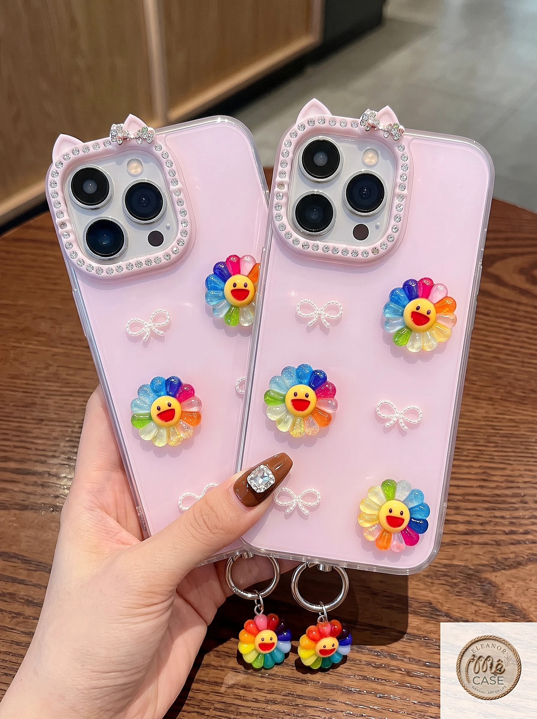 Ốp Lưng iPhone Tai Mèo Hoa Cười Rạng Rỡ