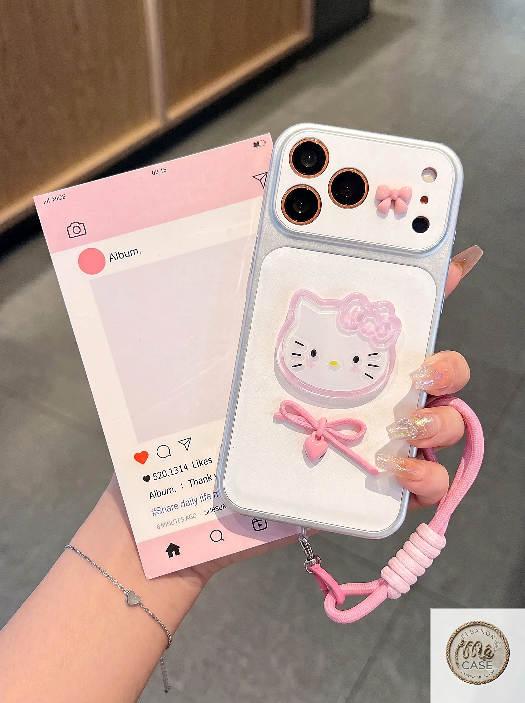 MÃ 80. Ốp Lưng Iphone _ Bộ Ốp Lưng Hello Kitty 3D