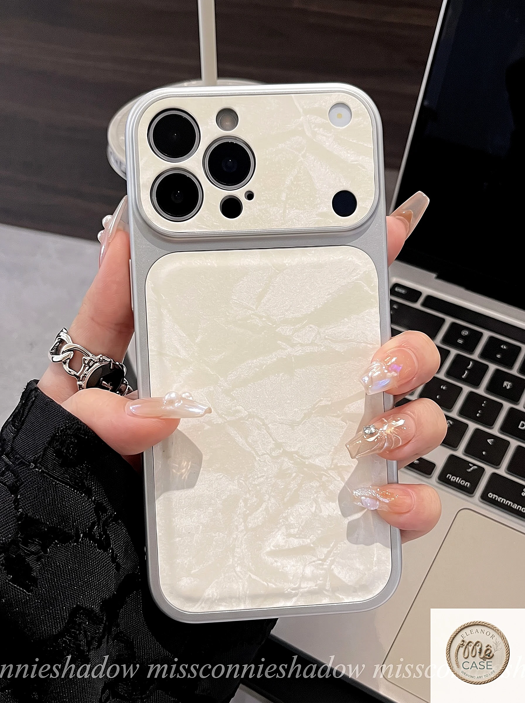 MÃ 50. Ốp Lưng Iphone Viền Thép Phối Da Cao Cấp