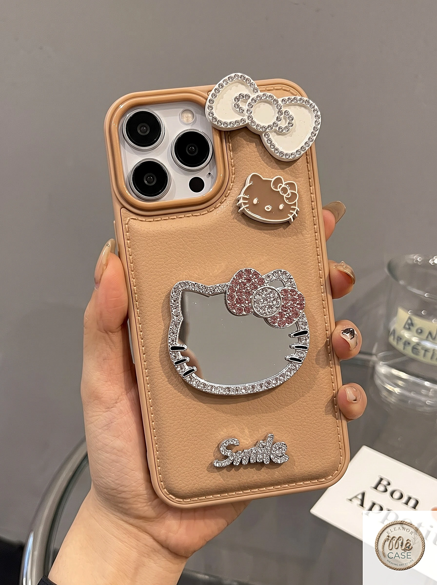 Ốp Lưng Iphone Brown Babe kitty - Nâu Tiểu Thư