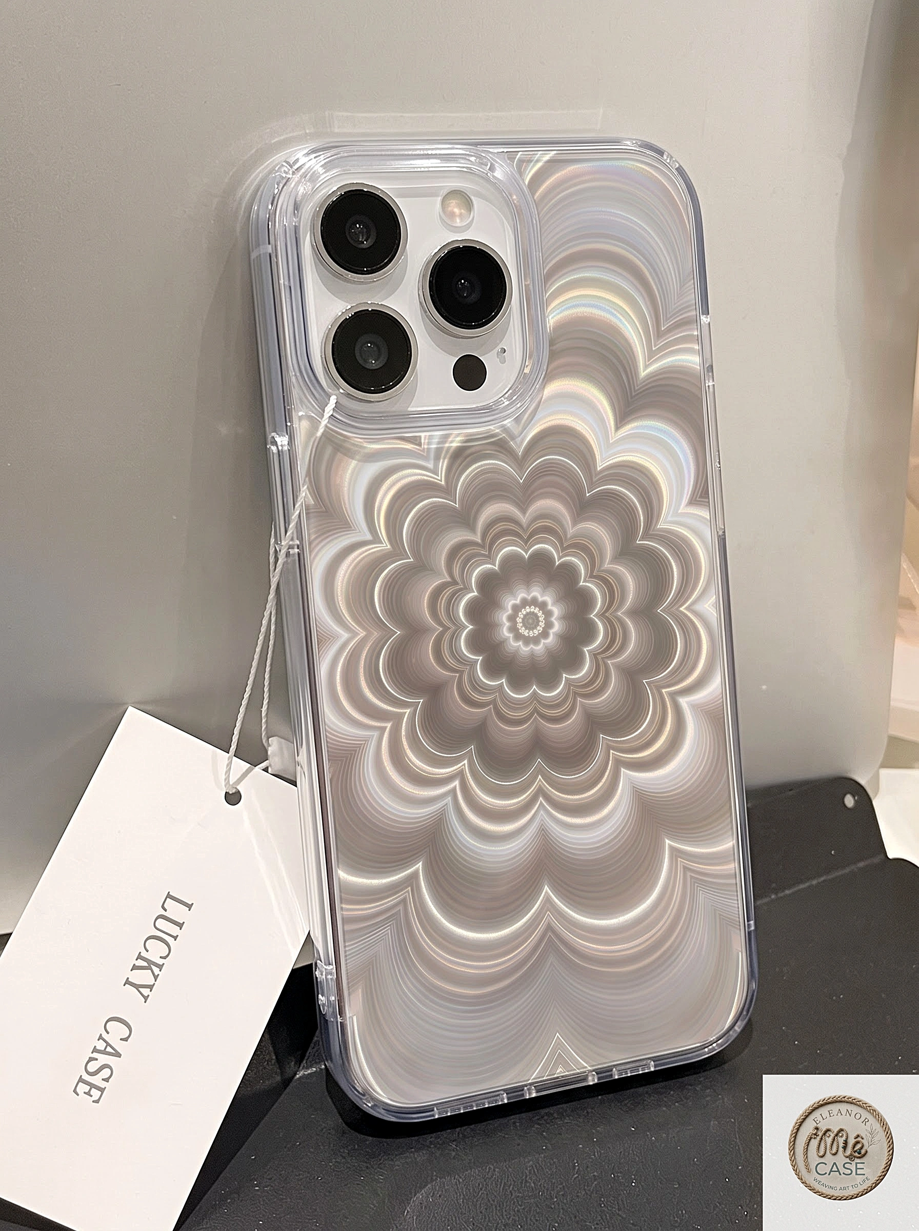MÃ 28. Ốp Lưng Iphone Sóng Hoa Ảo Ảnh Hologram 3D - Khung Bảo Vệ Camera Cao Cấp