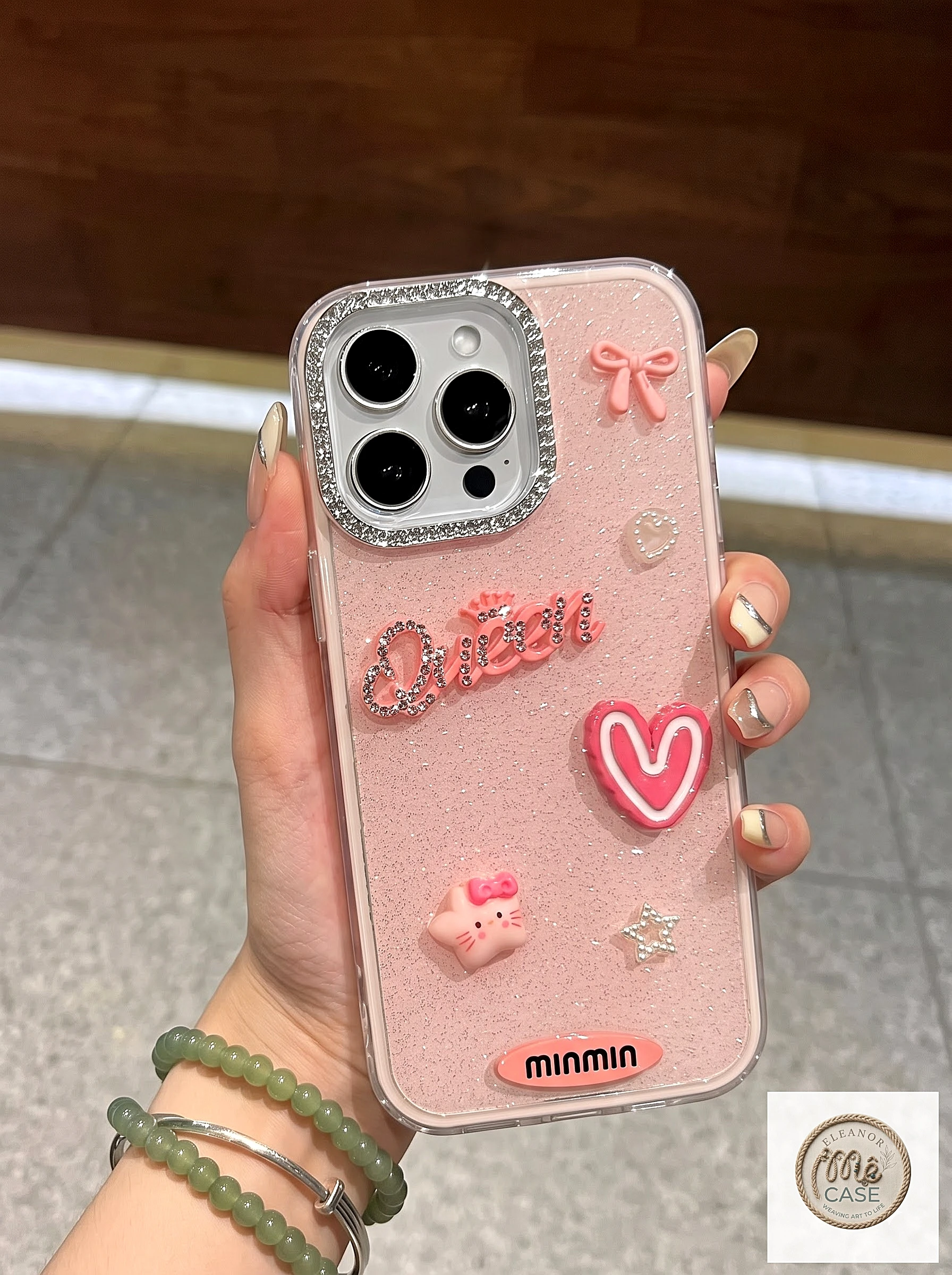 ỐP LƯNG IPHONE NÀNG THƠ HỒNG NGỌT 🎀✨- SWEET GIRLY DREAM 💗🌸 ( sản phẩm thủ công )