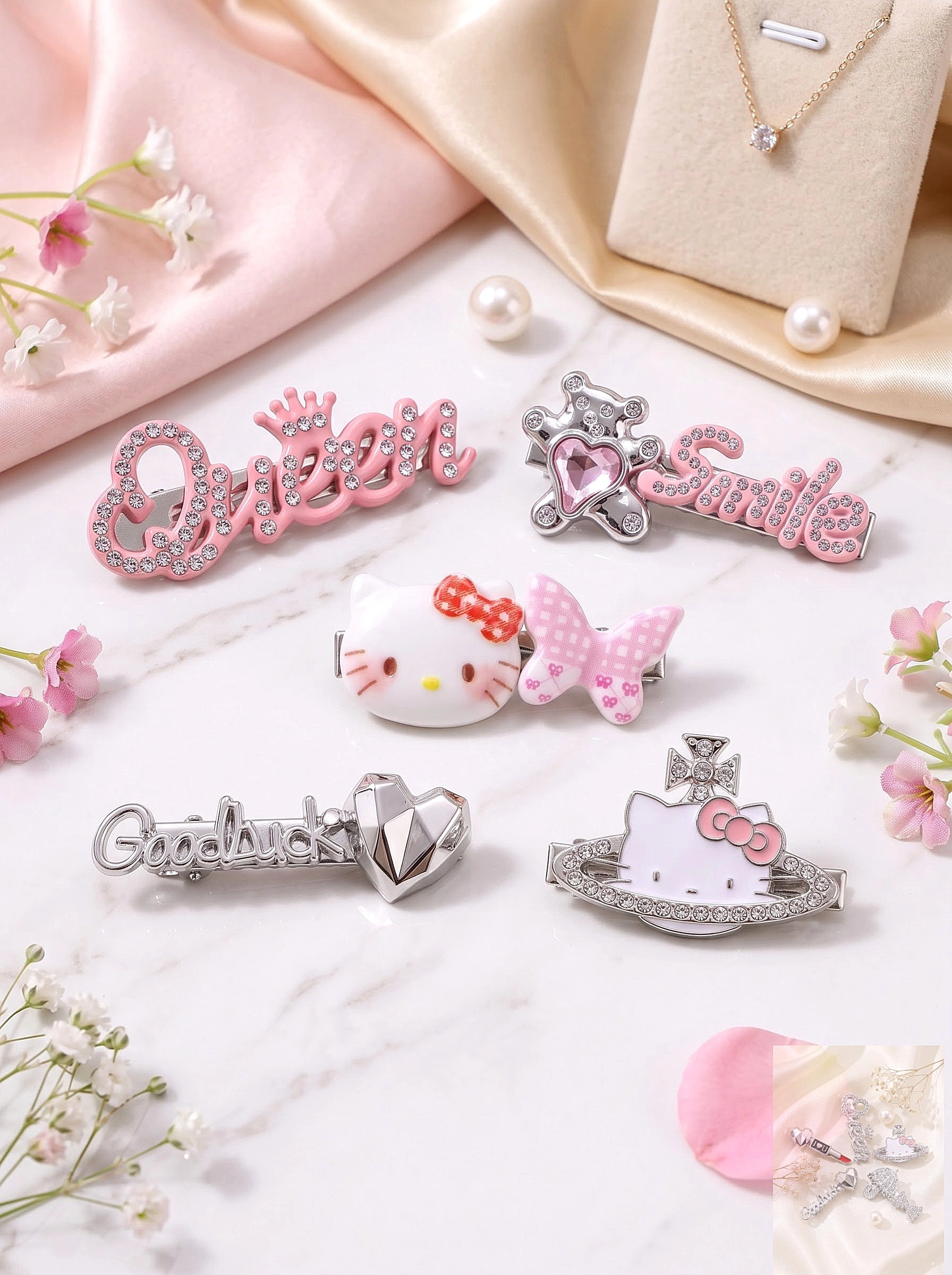 COMBO 5 CHIẾC KẸP TÓC SIÊU DỄ THƯƠNG _Mê CaSe
