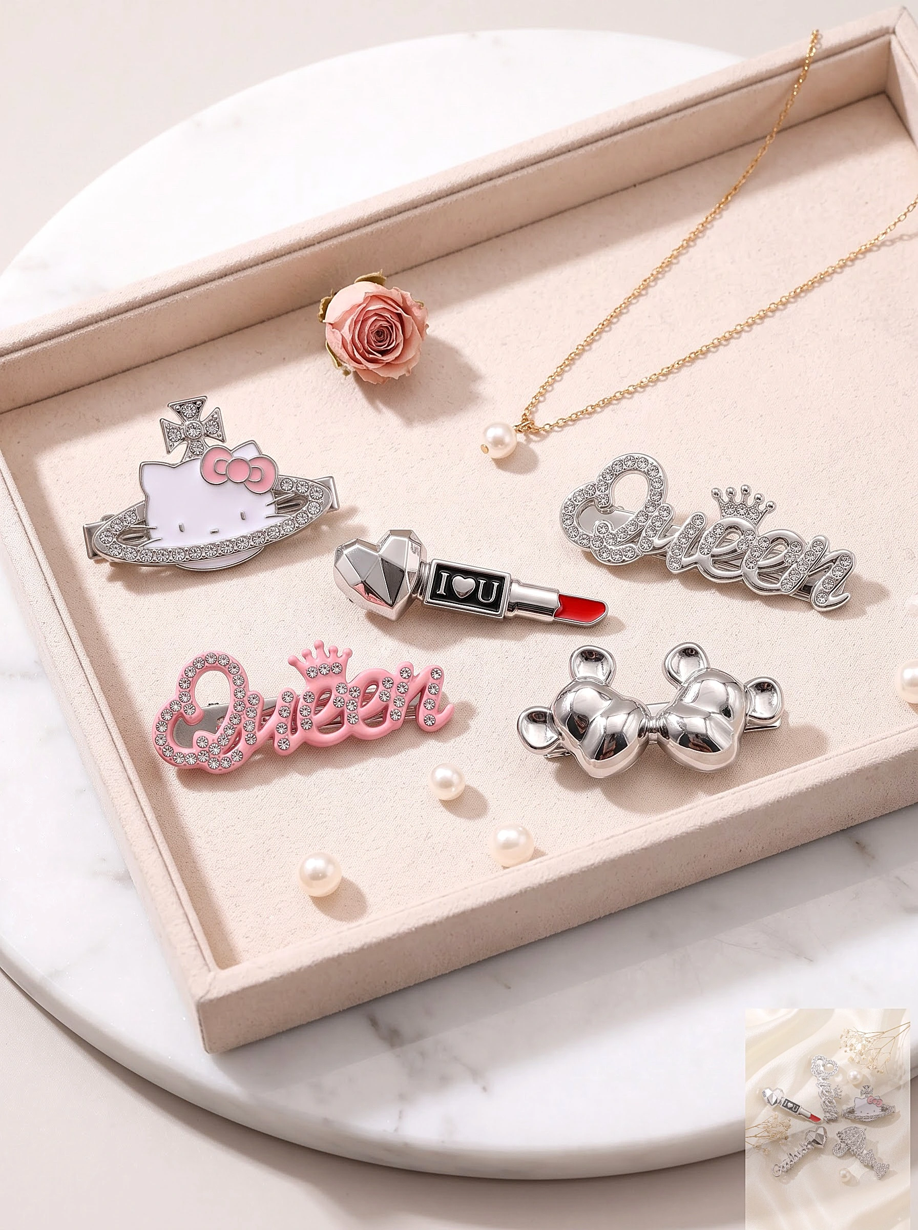 COMBO 5 CHIẾC KẸP TÓC SIÊU DỄ THƯƠNG _Mê CaSe