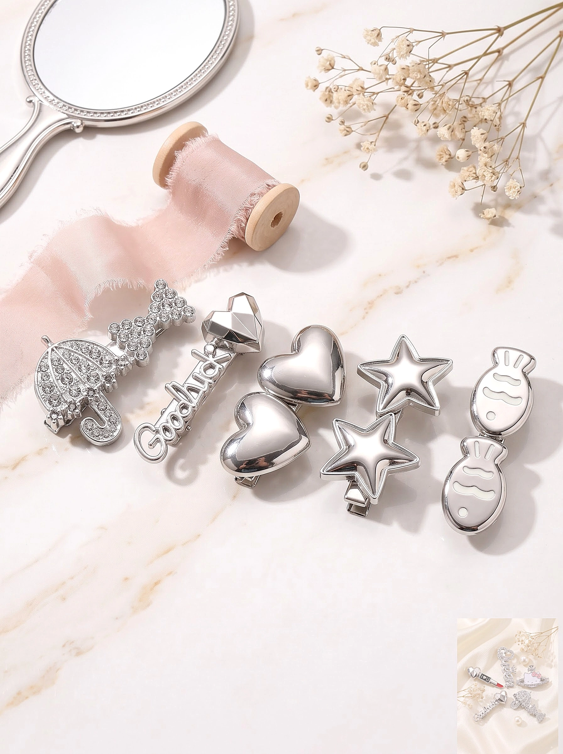 COMBO 5 CHIẾC KẸP TÓC SIÊU DỄ THƯƠNG _Mê CaSe