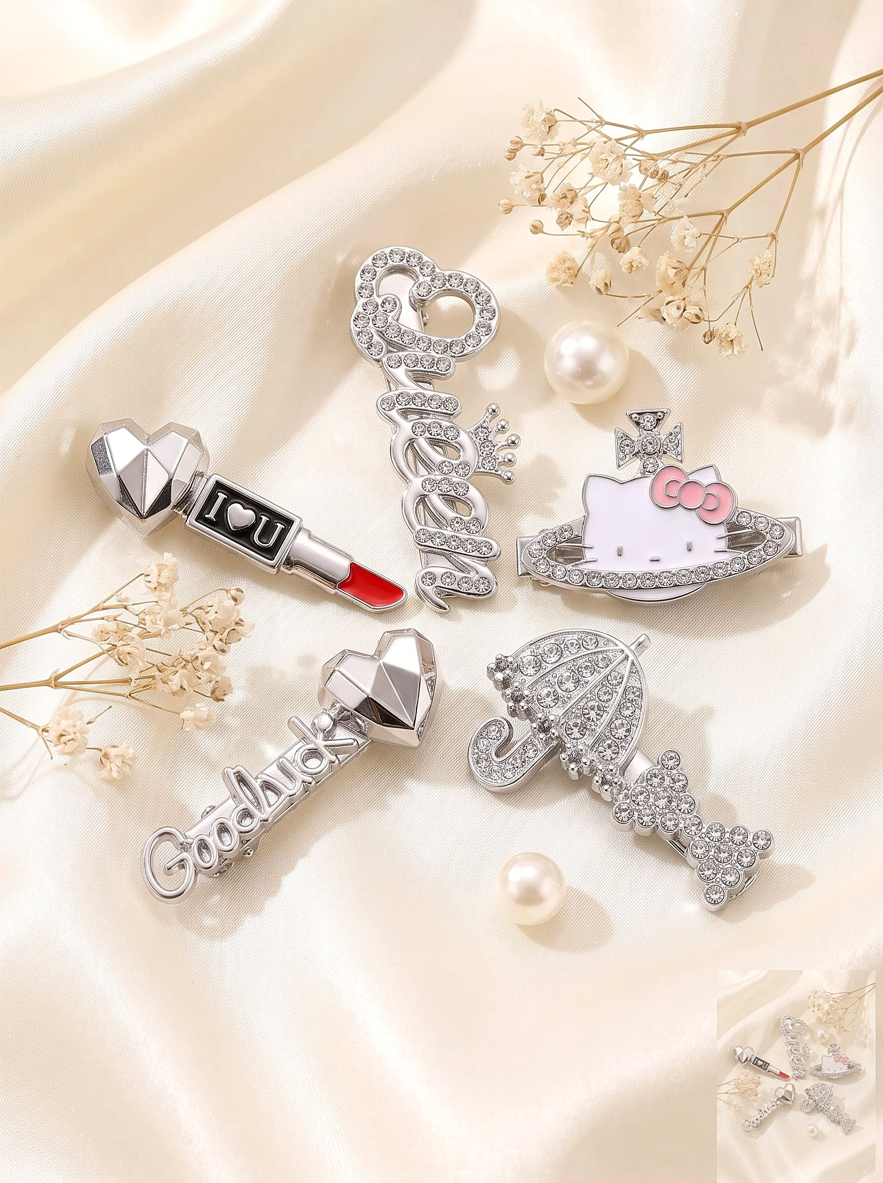COMBO 5 CHIẾC KẸP TÓC SIÊU DỄ THƯƠNG _Mê CaSe