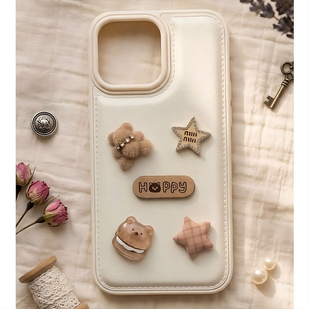 Ốp iPhone Charm Cartoon Edition - Ốp Lưng Da Vân Sang Trọng & Hot Trend
