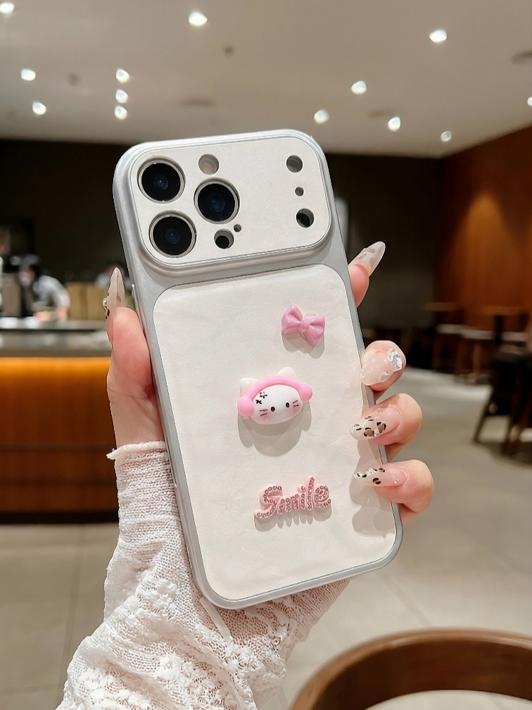 Ốp Lưng Iphone Hello Kitty Đính Charm 3D - Chống Sốc, Bảo Vệ Camera Toàn Diện