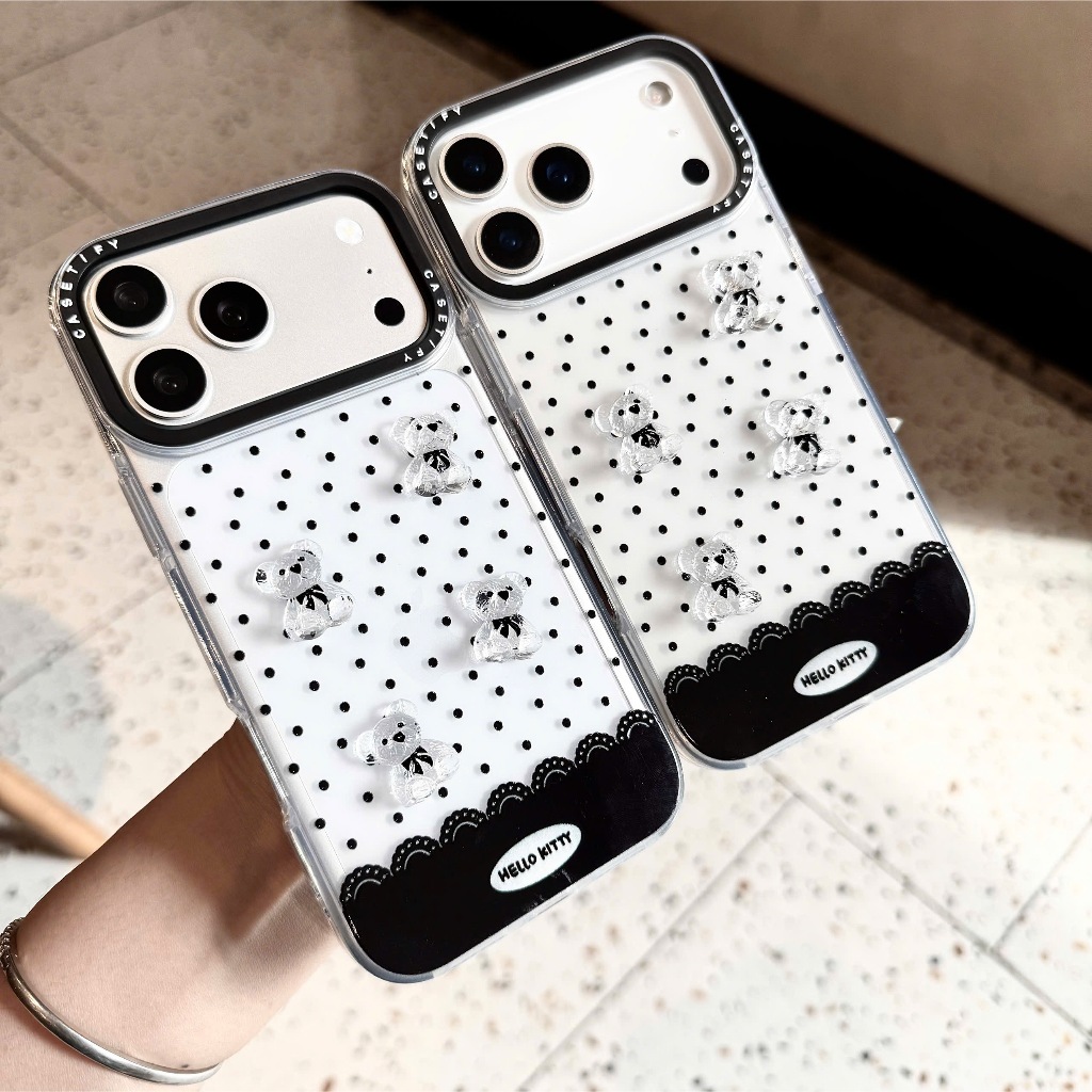 🖤 Ốp lưng iphone nữ hoàng pha lê chấm bi -  Crystal Queen Polka Case 👑
