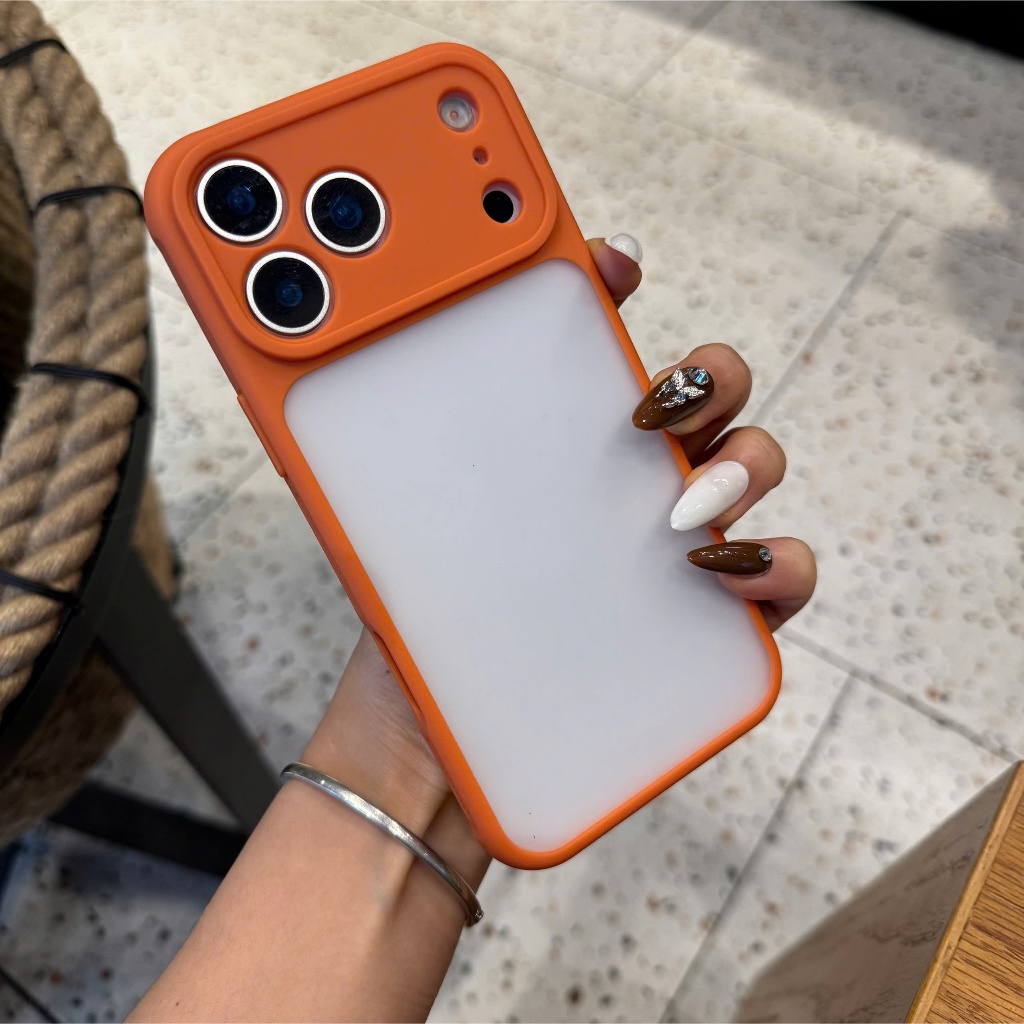 Ốp Lưng IPHONE Viền Màu Mặt Nhám Mờ Cao Cấp Chống Bám Vân Tay - Tản Nhiệt-Chống Sốc