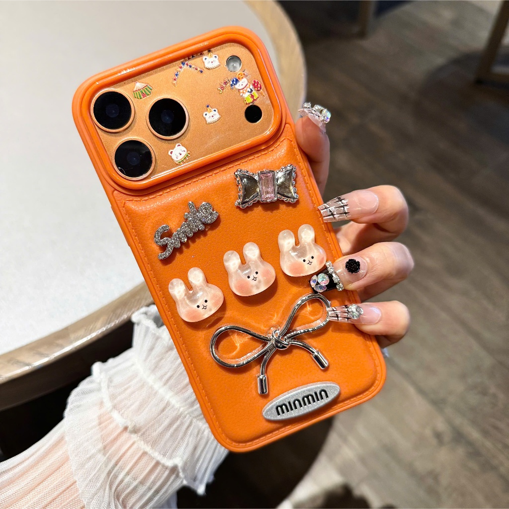 Ốp Iphone BST Jelly & Pearl Màu Hồng & Màu Cam