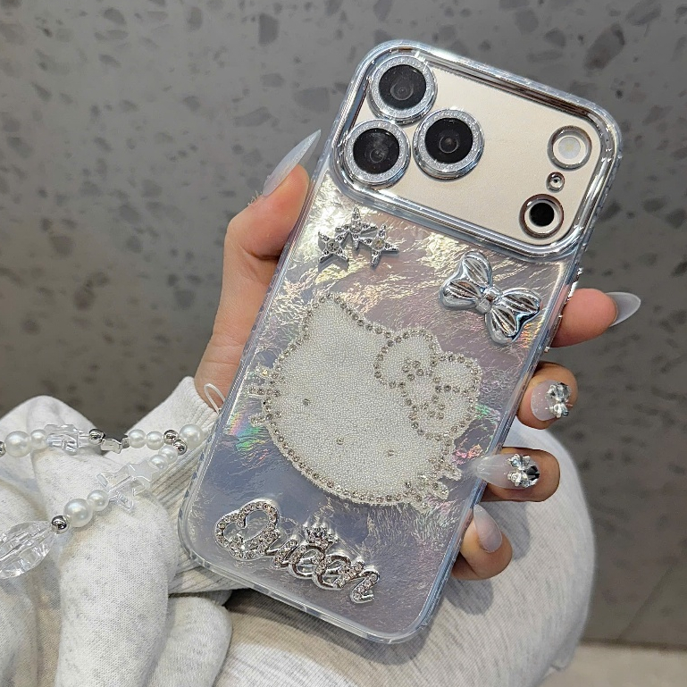🌸✨ ỐP LƯNG HELLO KITTY GLITTER QUEEN PHONE CASE - ĐẲNG CẤP 