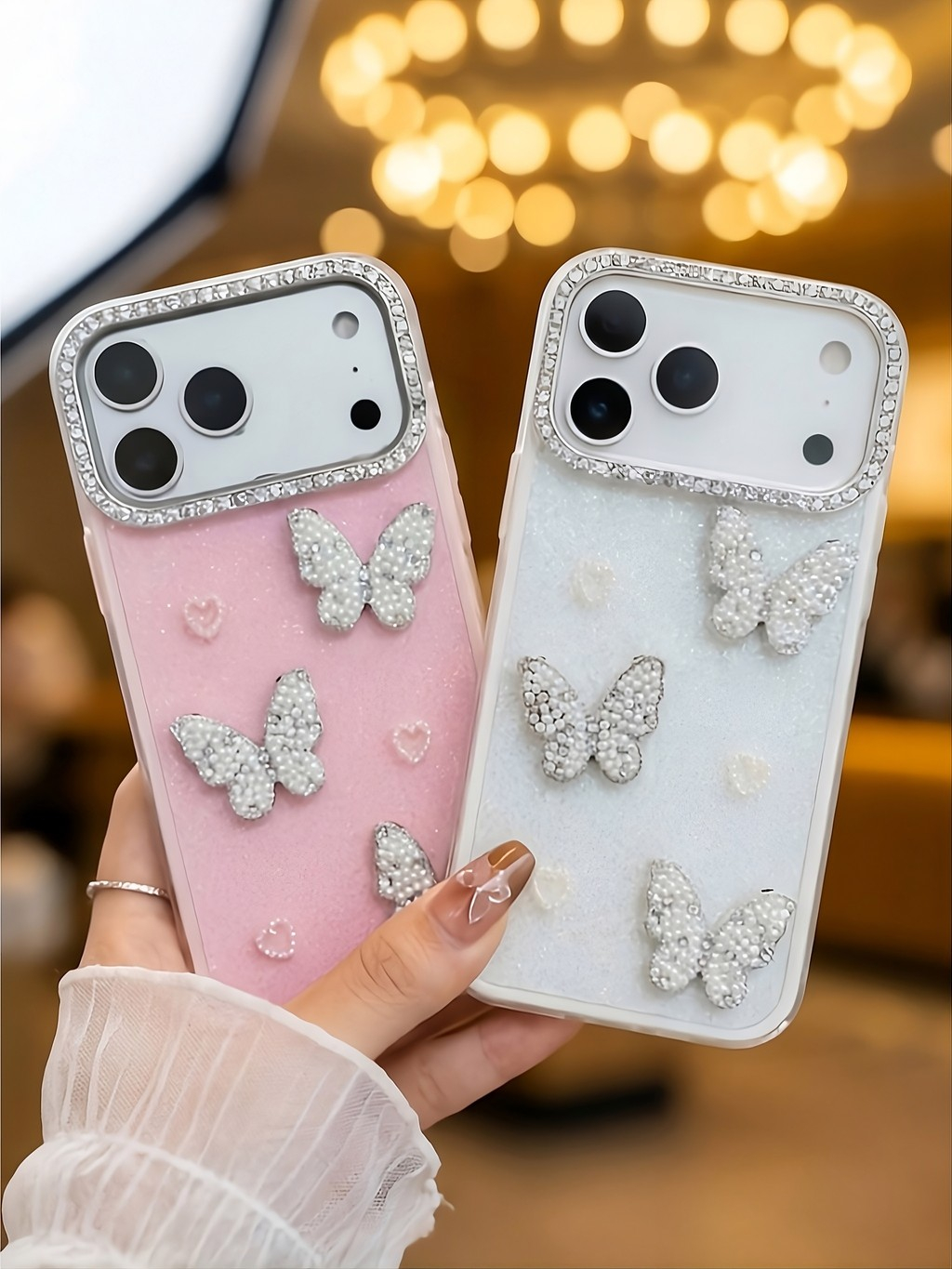 Ốp Lưng Iphone Cánh Bướm Pha Lê