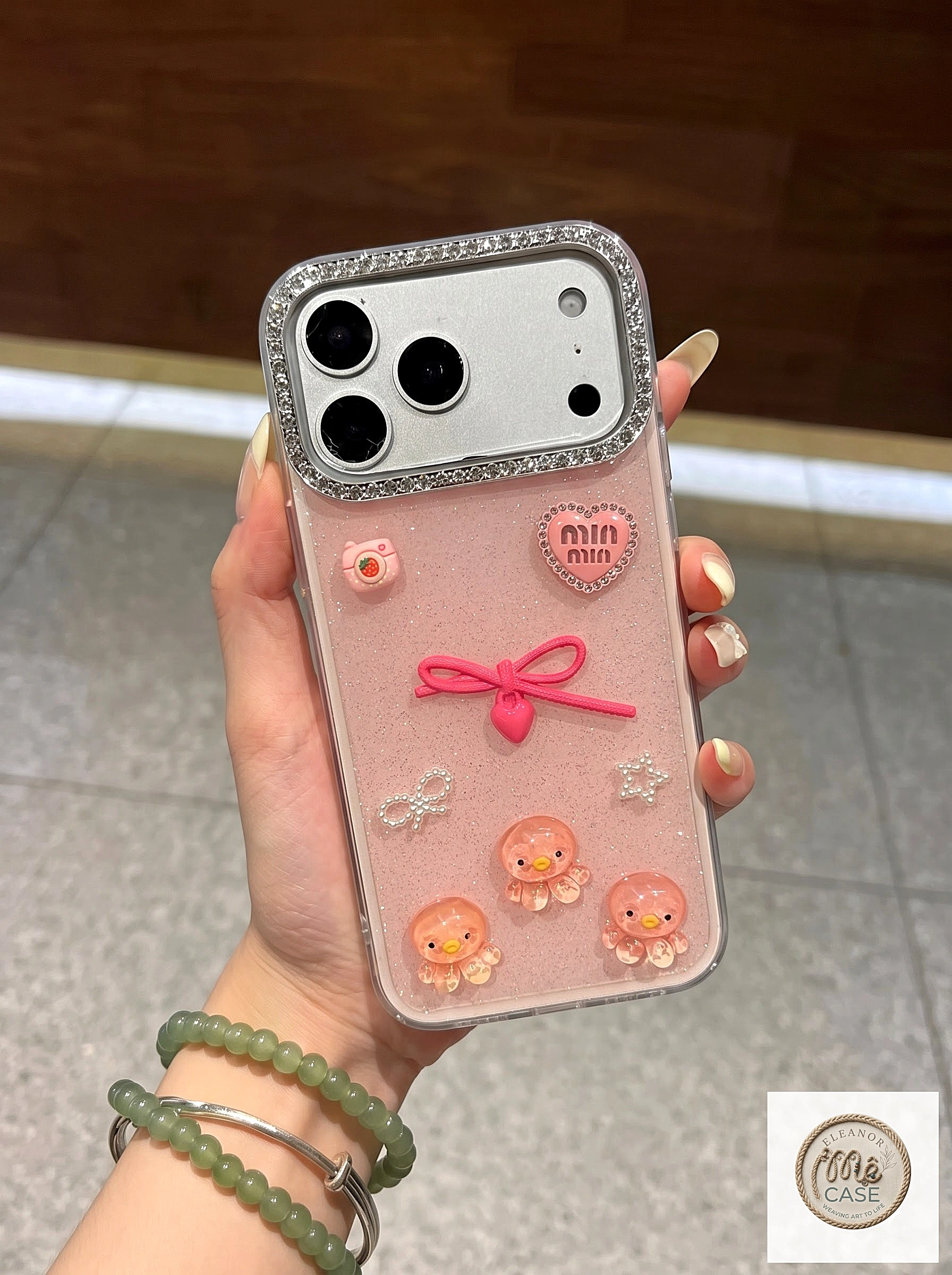 ỐP LƯNG IPHONE NÀNG THƠ HỒNG NGỌT 🎀✨- SWEET GIRLY DREAM 💗🌸 ( sản phẩm thủ công )