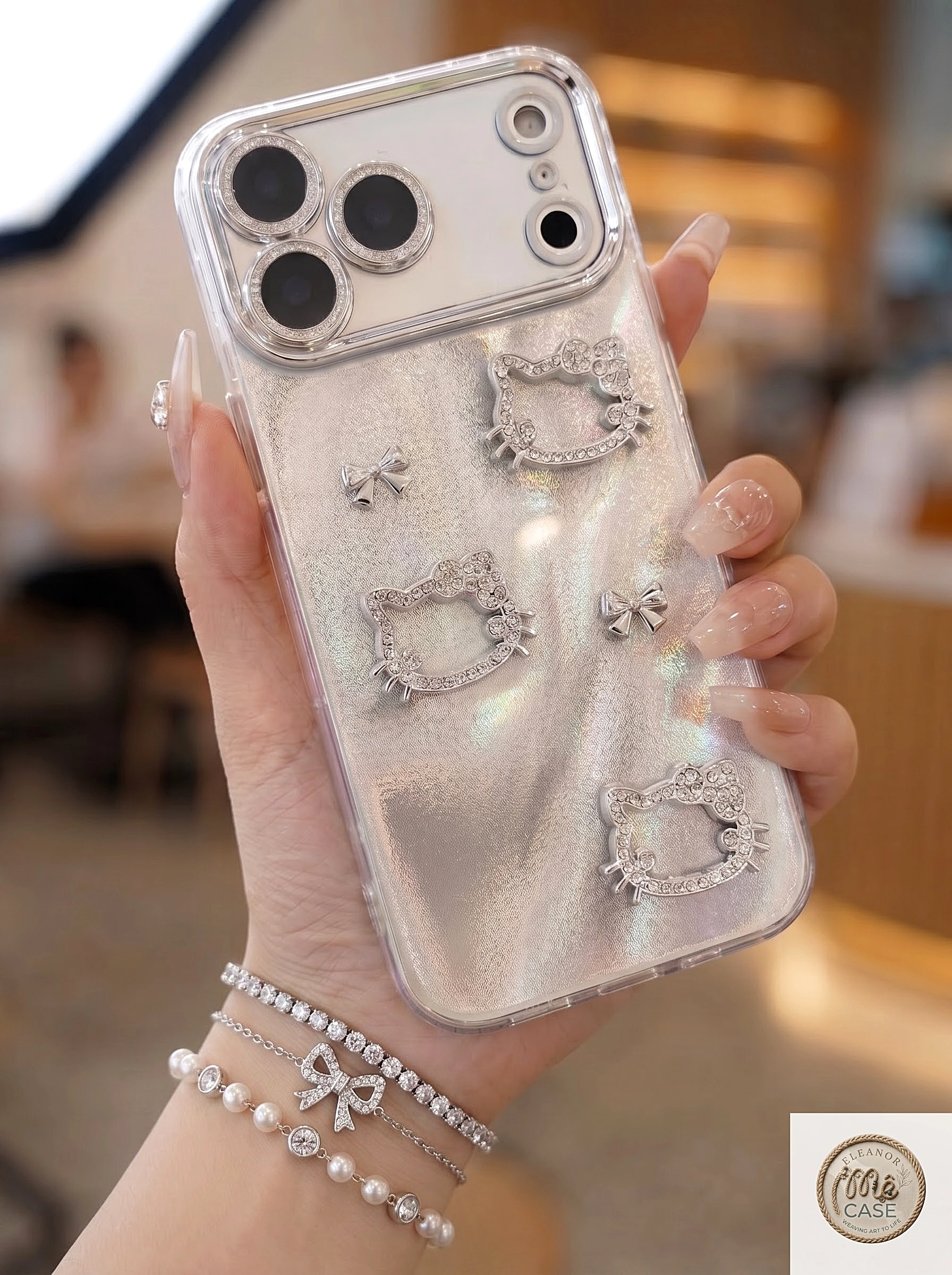 Ốp Lưng iPhone Silver Kitty - Dễ Thương Nhưng Phải Sang