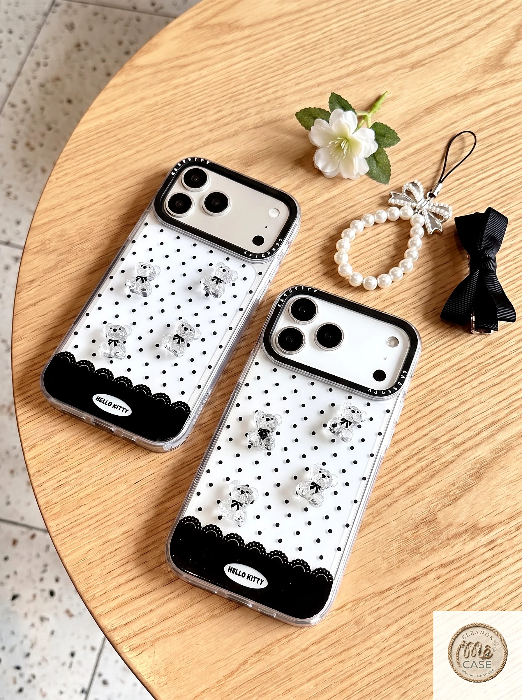 MÃ 110. 🖤 Ốp lưng iphone nữ hoàng pha lê chấm bi -  Crystal Queen Polka Case 👑