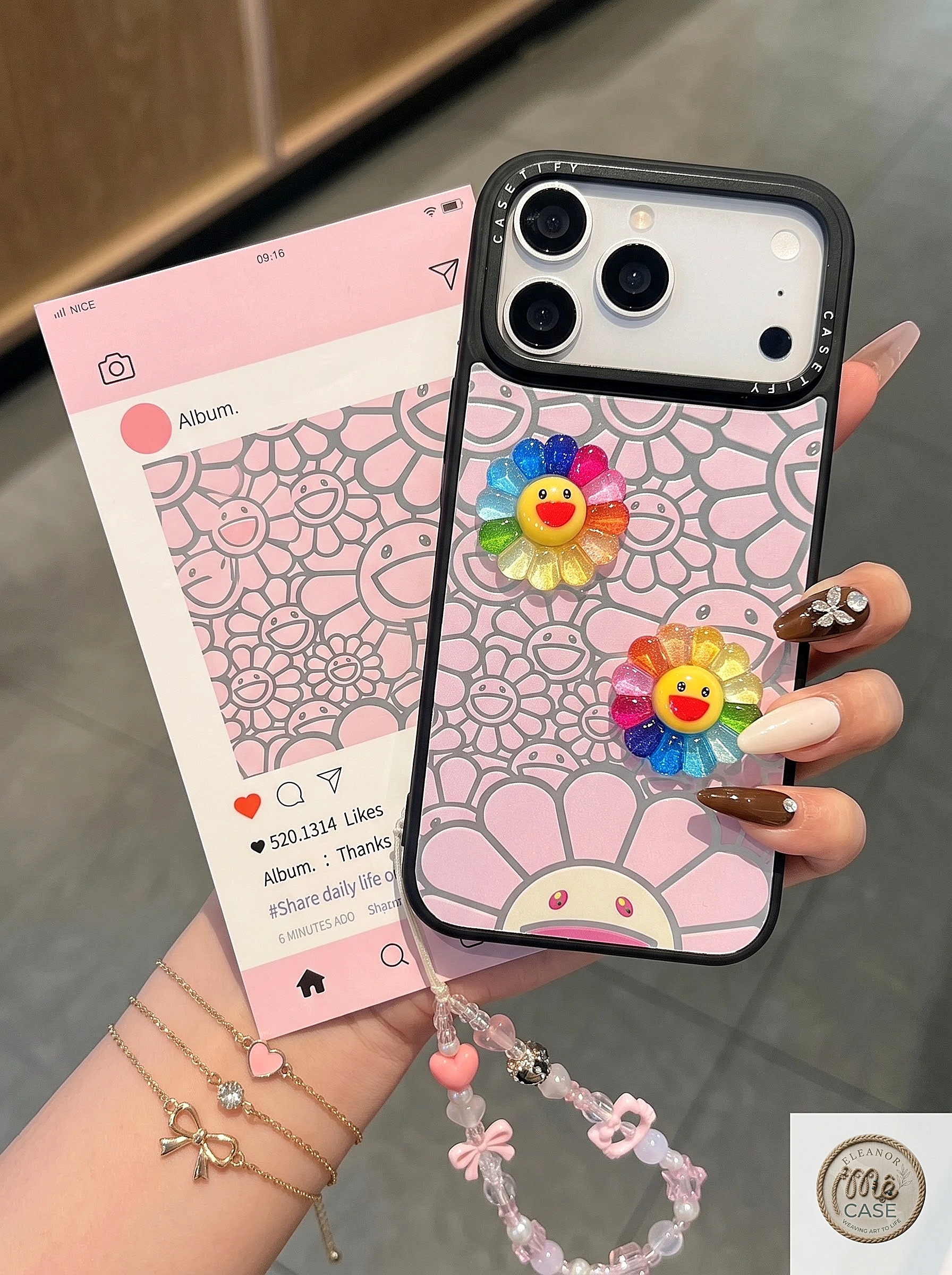 MÃ 72. Ốp Lưng Iphone Hoa Cười Hồng- Năng lượng Tích Cực Cho Ngày Mới🌈