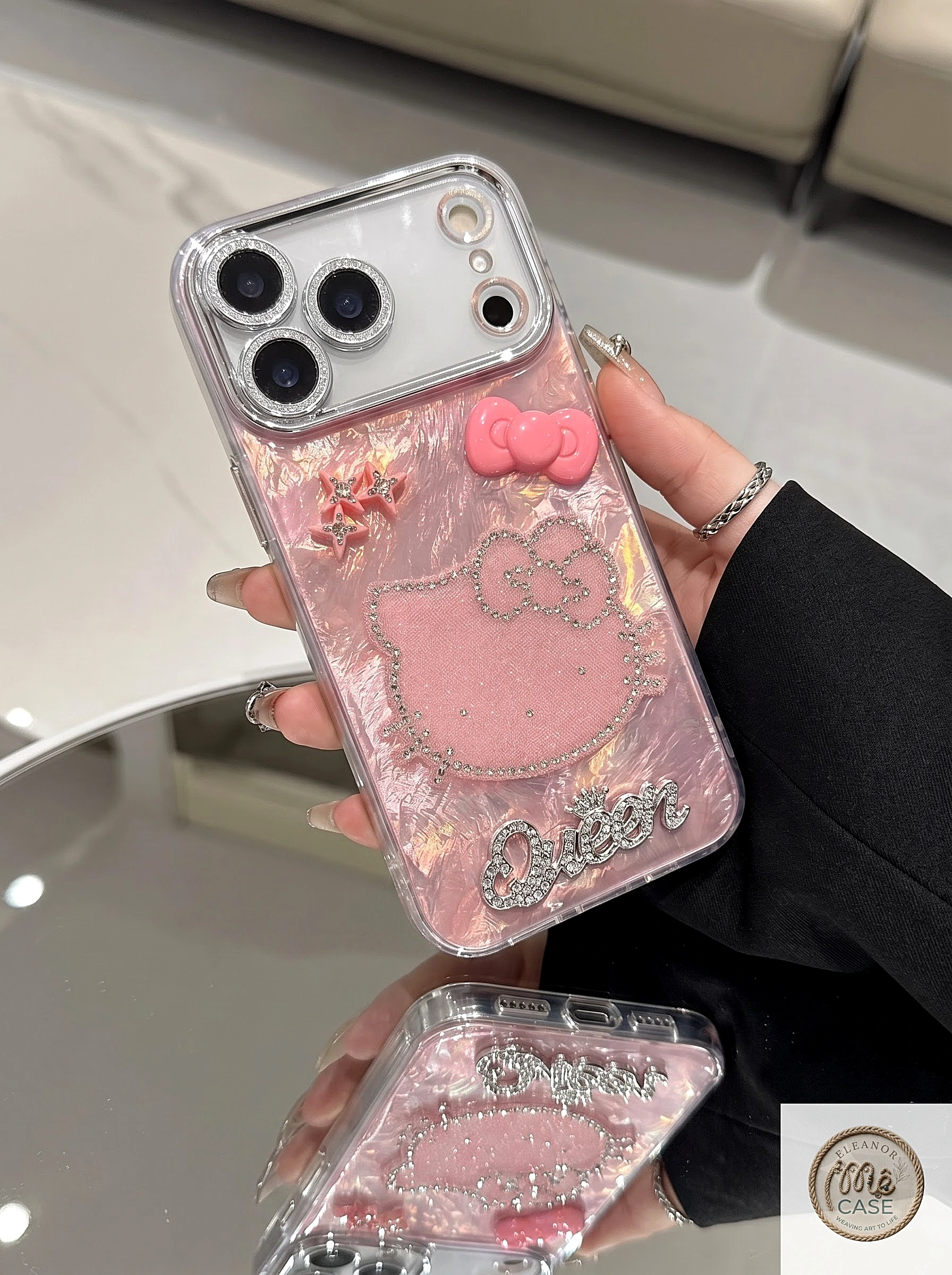 🌸✨ ỐP LƯNG HELLO KITTY GLITTER QUEEN PHONE CASE - ĐẲNG CẤP 