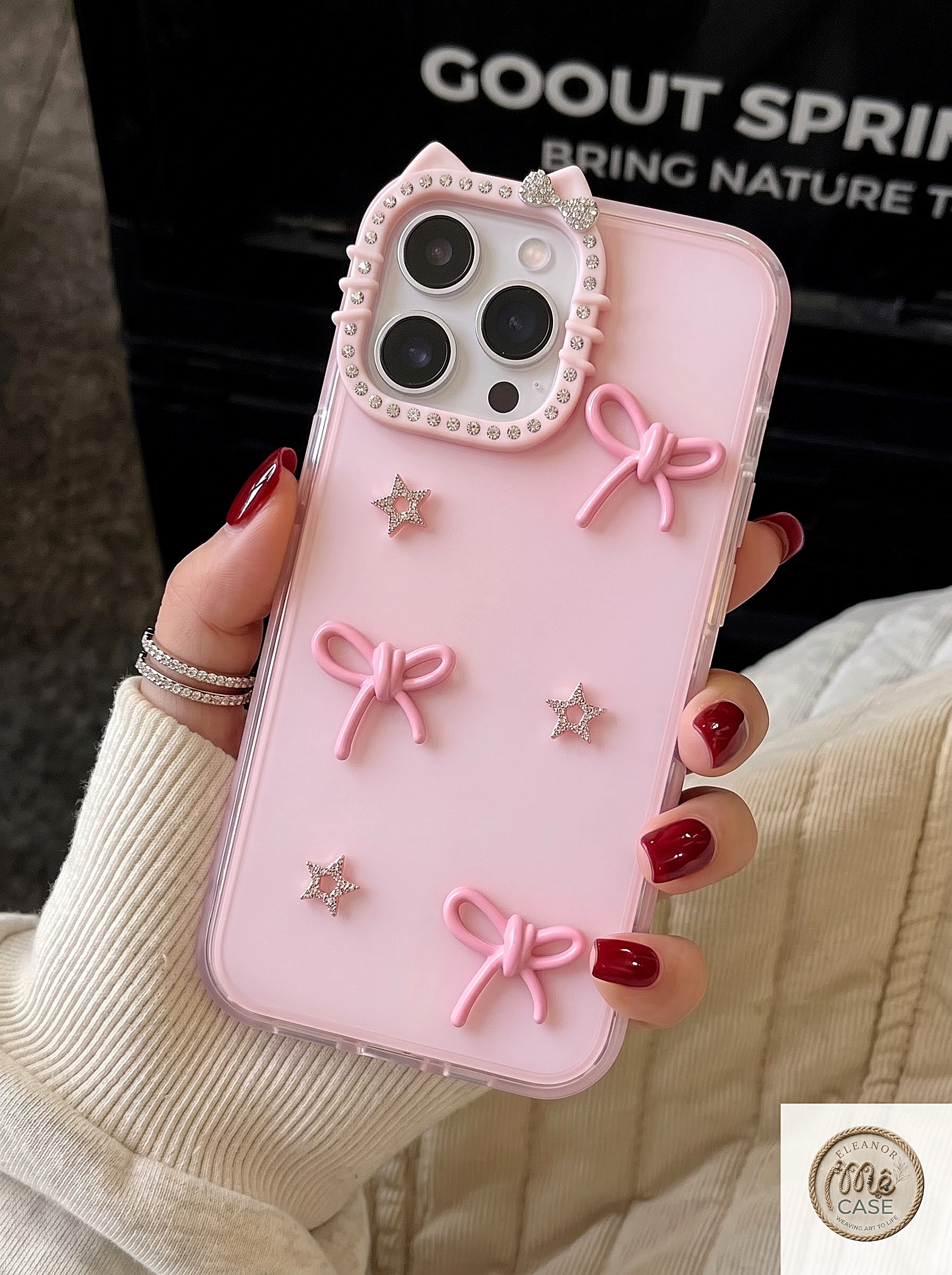 MÃ 71. Ốp Lưng iPhone Tai Mèo Nơ Xinh