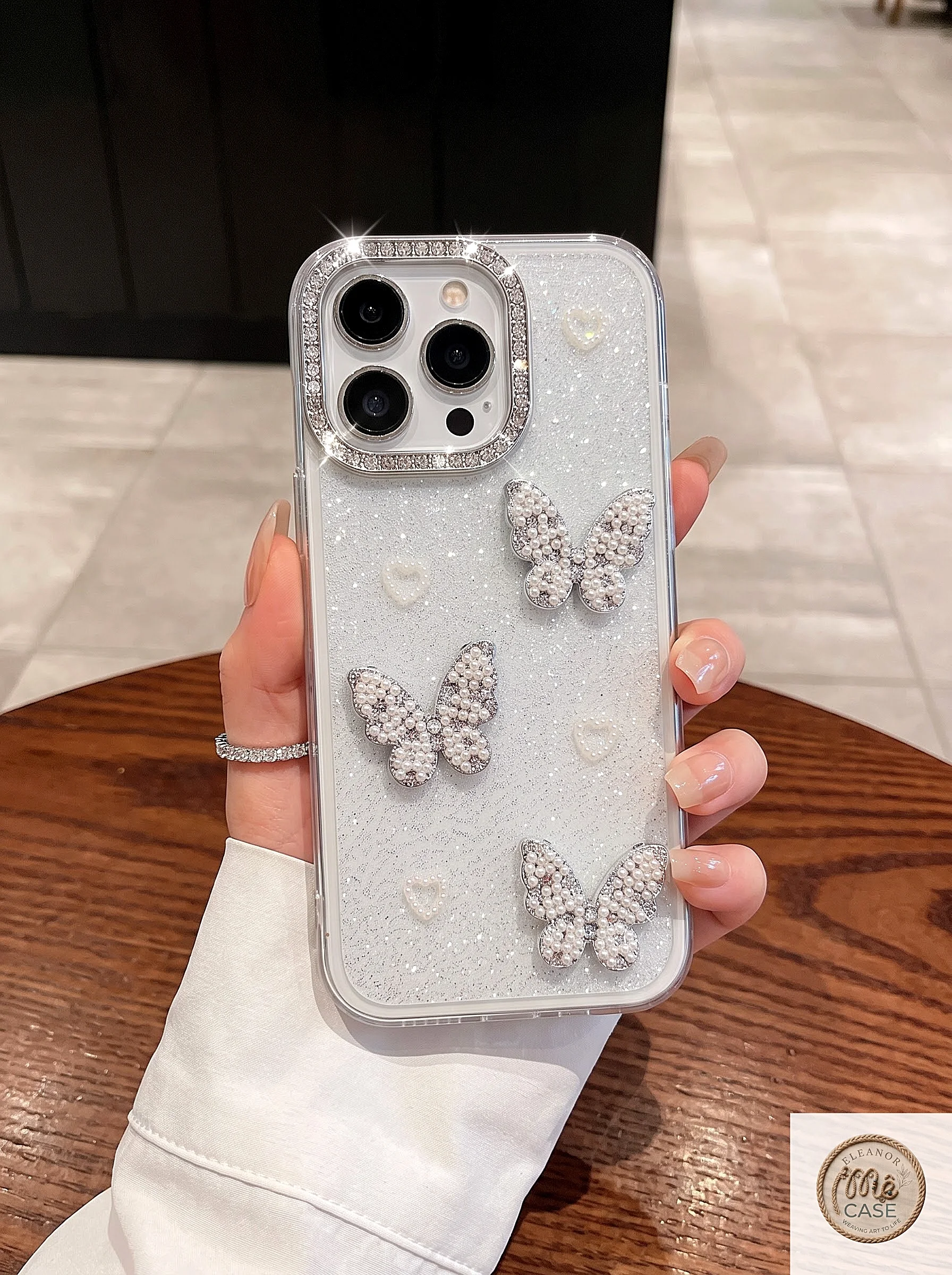 Ốp Lưng Iphone Cánh Bướm Pha Lê