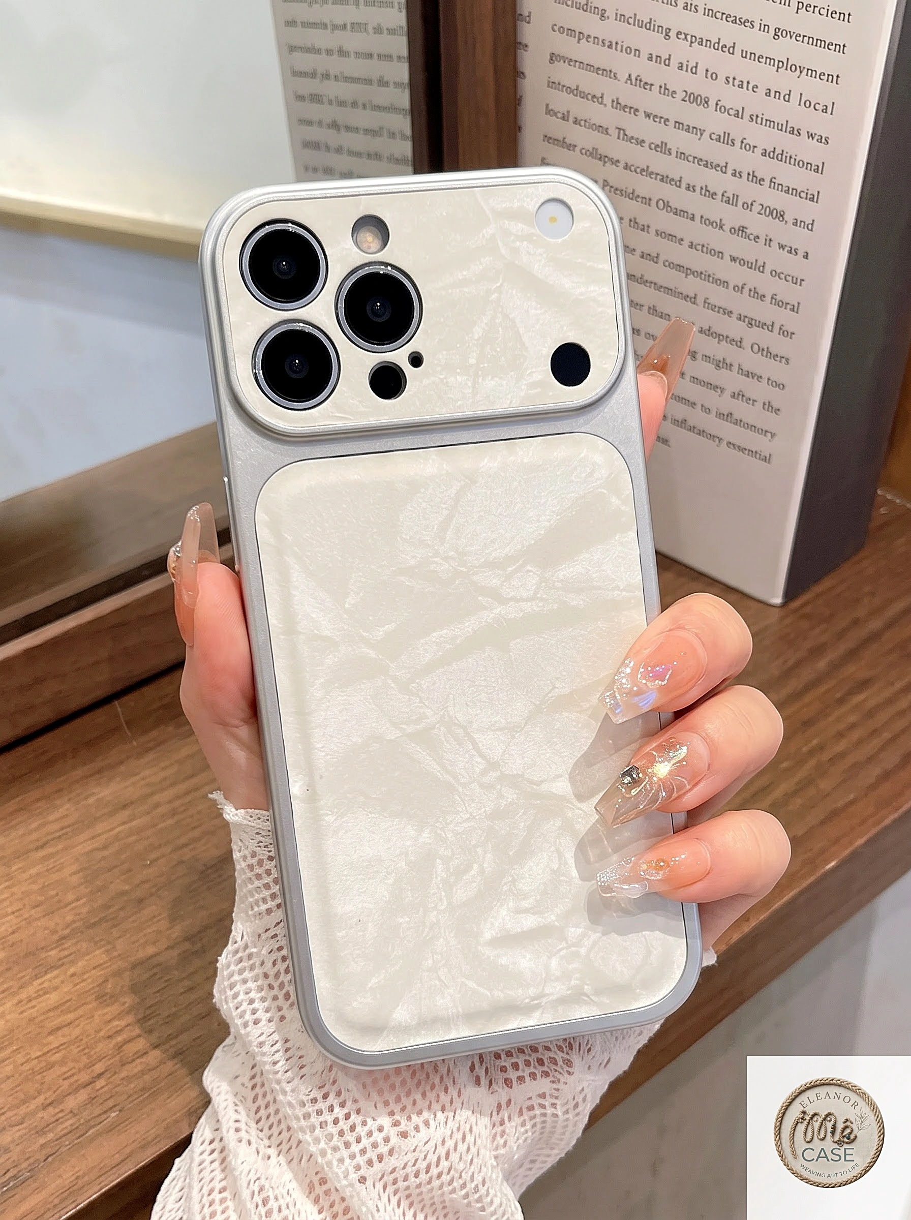 MÃ 50. Ốp Lưng Iphone Viền Thép Phối Da Cao Cấp
