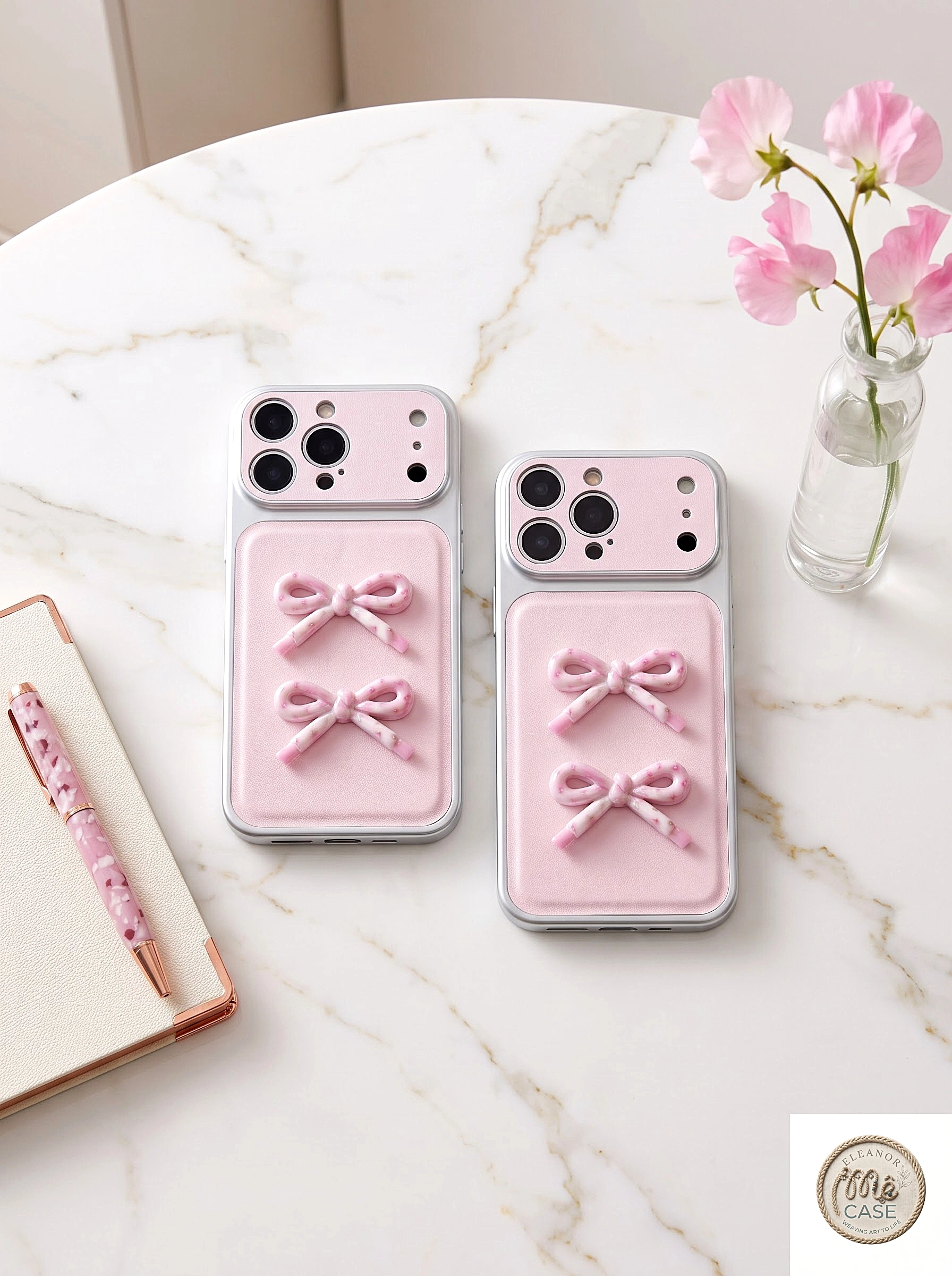 MÃ 76. Ốp Lưng Iphone _ Đính Nơ Chuẩn Phong Cách Coquette Y2K Cao Cấp