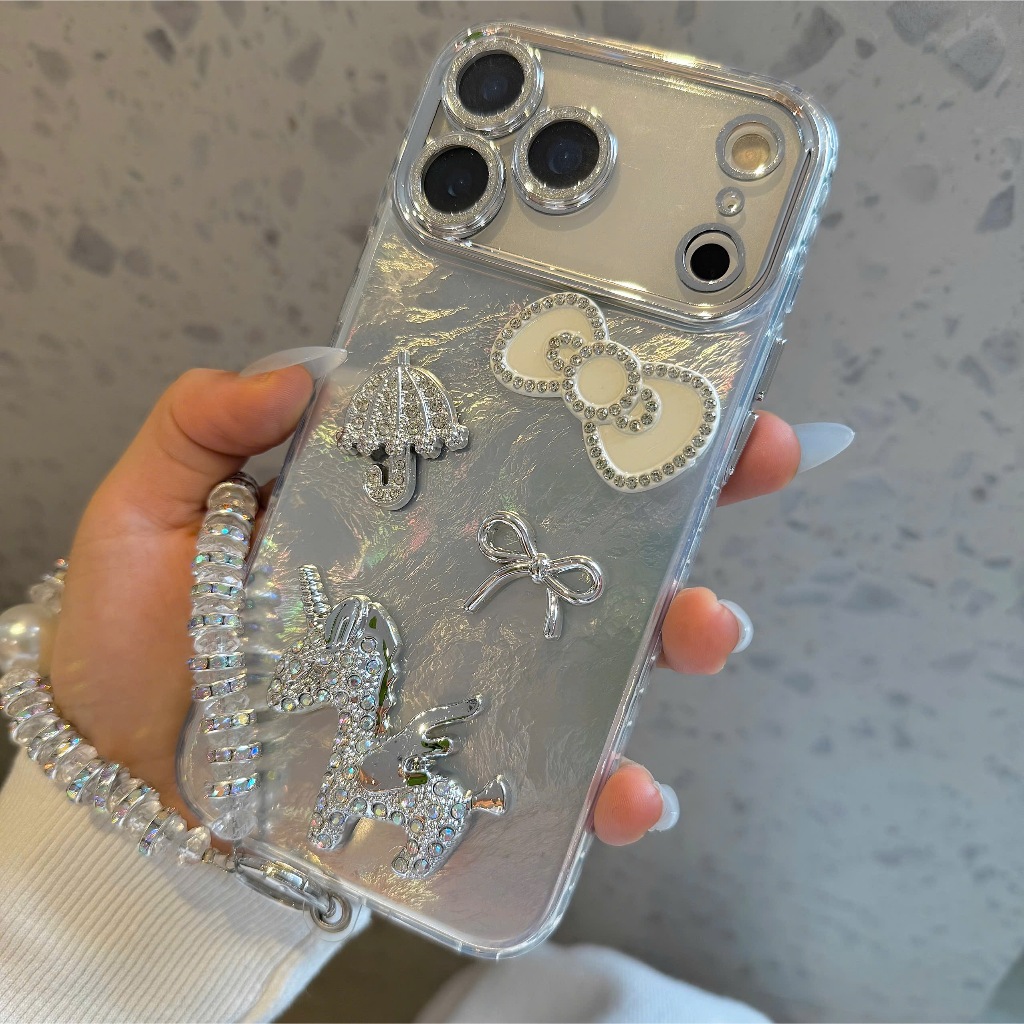 ỐP LƯNG IPHONE GẮN CHAMR BLING BLING UNICORN GALAXY – PHÉP MÀU LẤP LÁNH TRÊN ĐÔI TAY