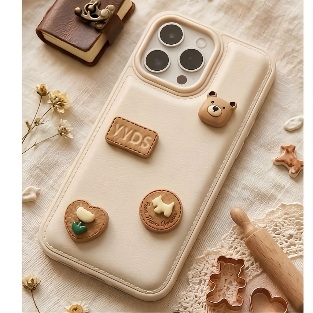 Ốp iPhone Charm Cartoon Edition - Ốp Lưng Da Vân Sang Trọng & Hot Trend