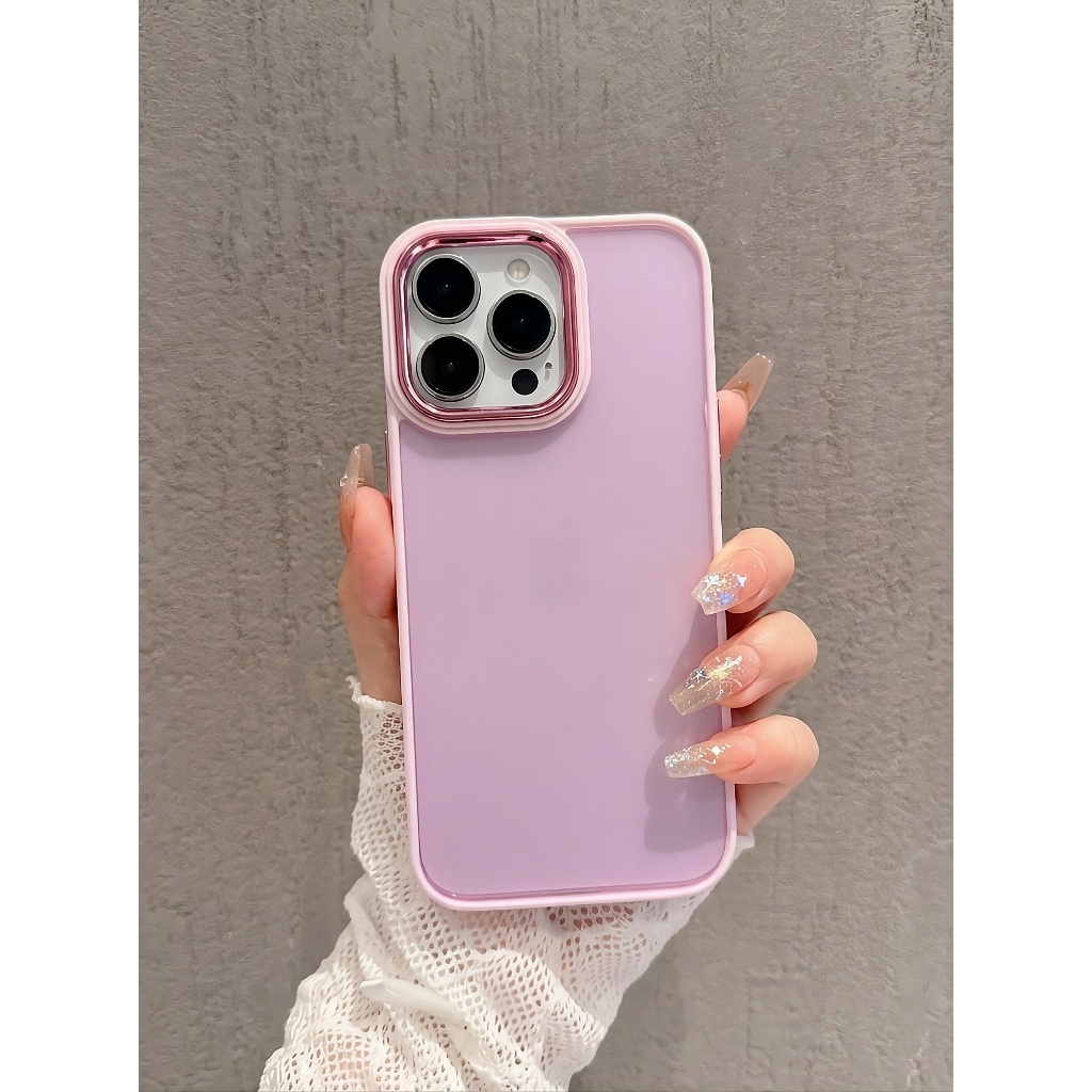 Ốp Lưng Iphone Nhám Viền Kim Loại