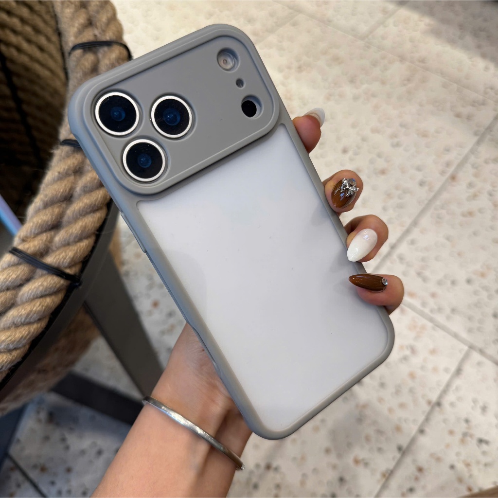 Ốp Lưng IPHONE Viền Màu Mặt Nhám Mờ Cao Cấp Chống Bám Vân Tay - Tản Nhiệt-Chống Sốc