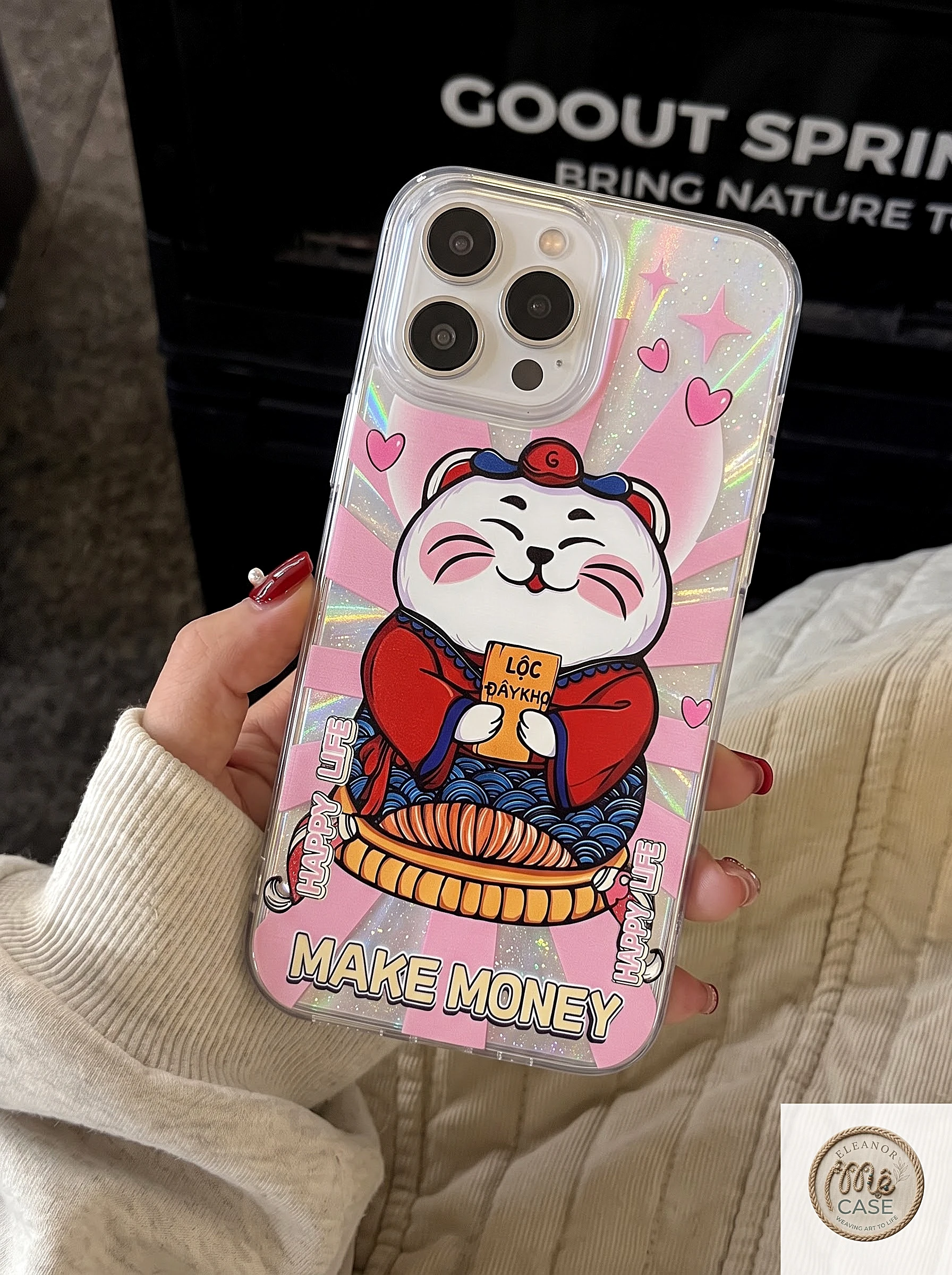 MÃ 120. Ốp lưng Mèo Chiêu Tài 