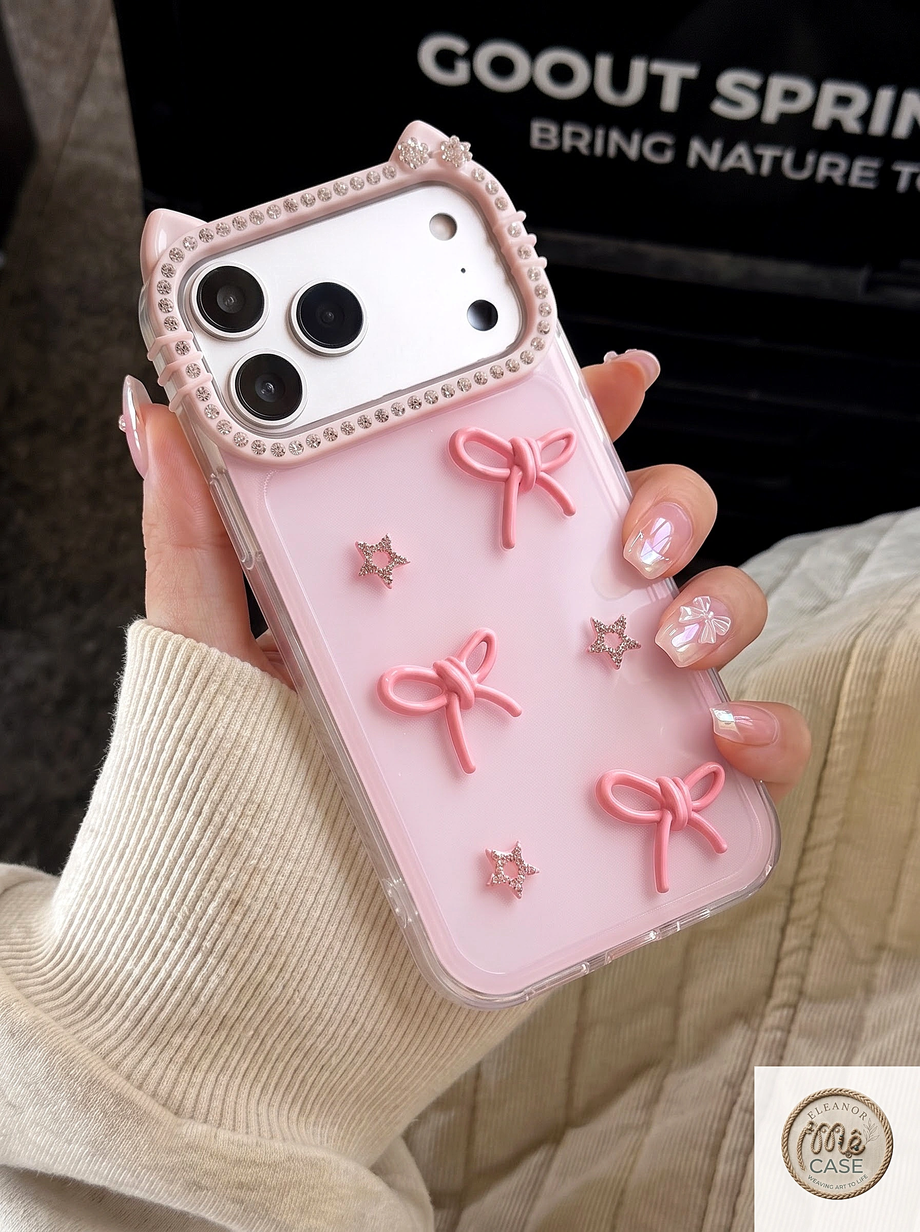 MÃ 71. Ốp Lưng iPhone Tai Mèo Nơ Xinh