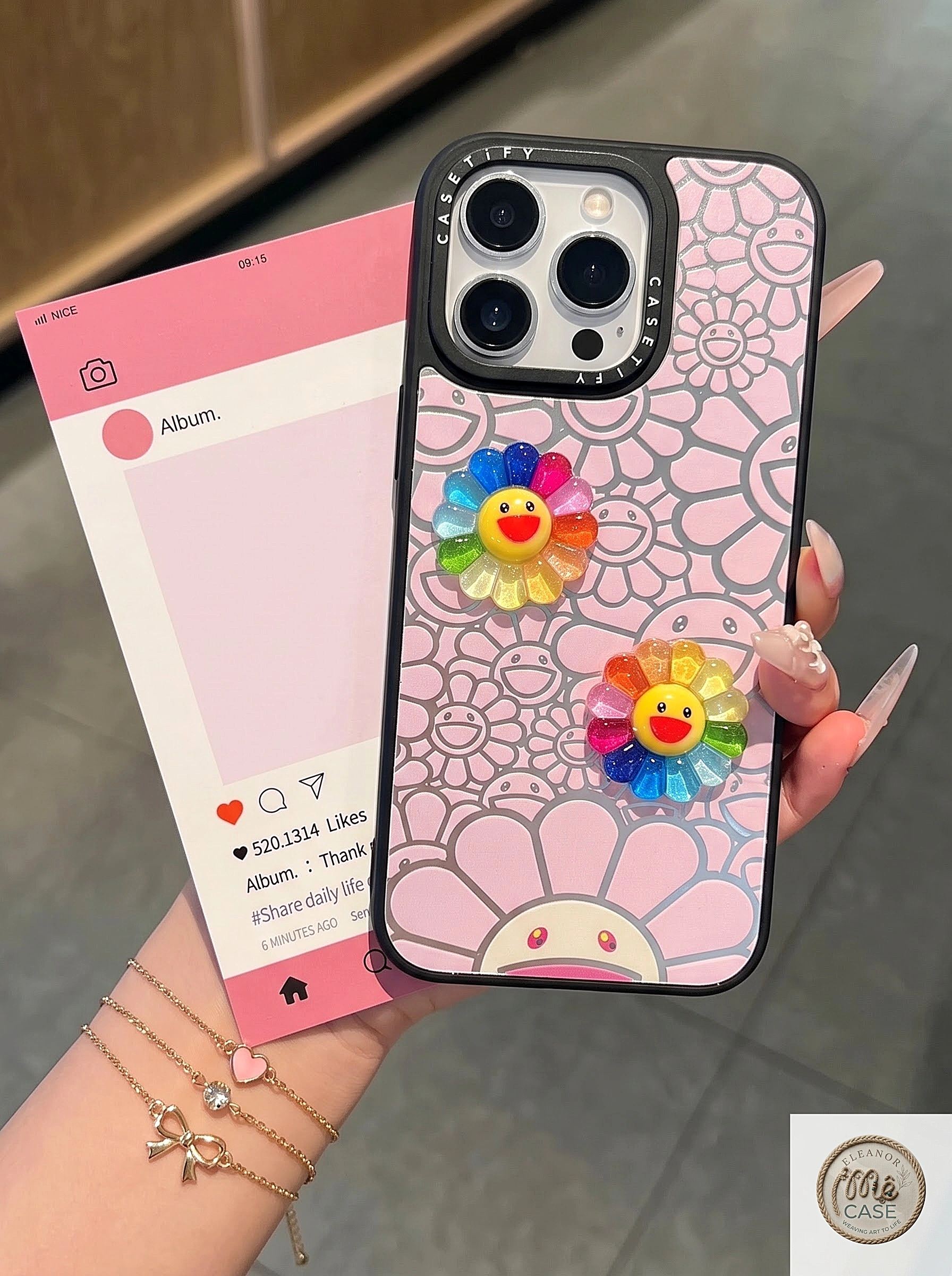 MÃ 72. Ốp Lưng Iphone Hoa Cười Hồng- Năng lượng Tích Cực Cho Ngày Mới🌈
