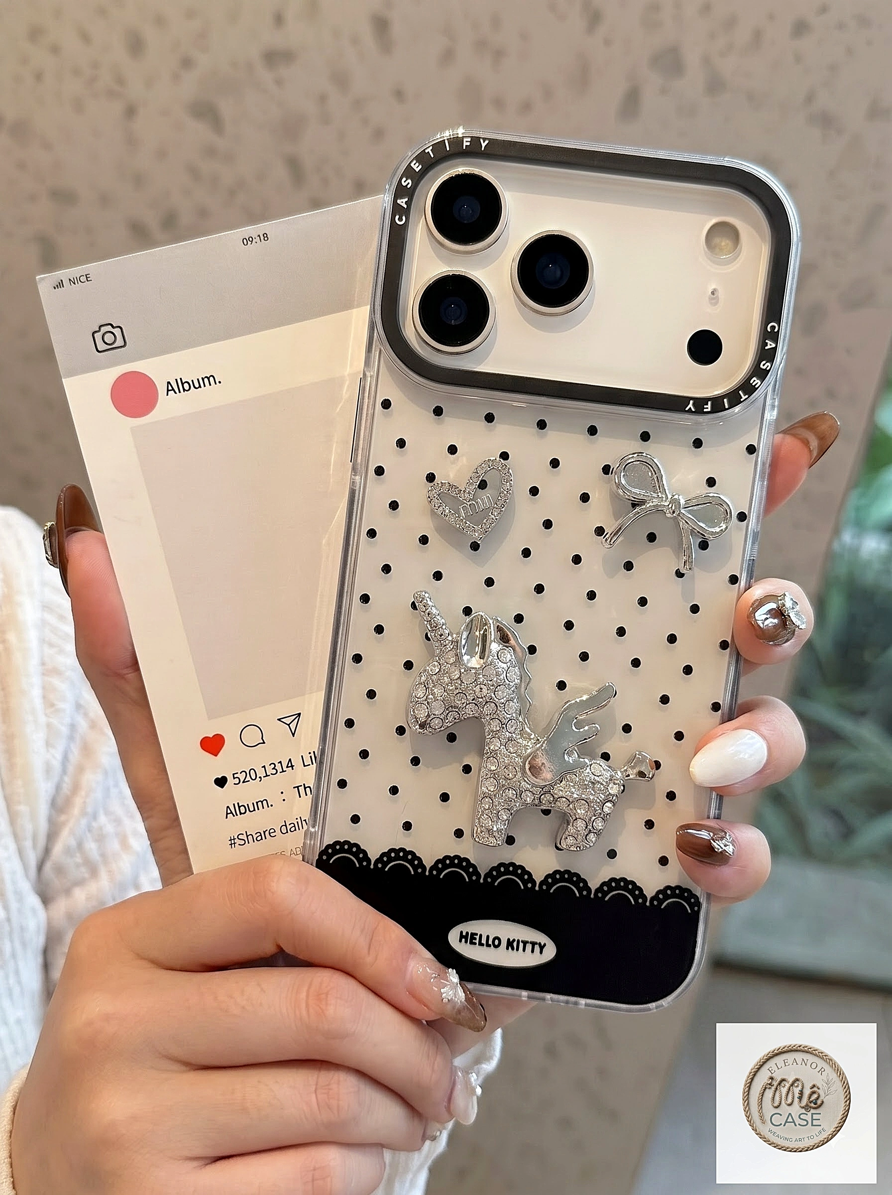 ✨ Ốp Lưng Iphone Ốp Lưng Kỳ Lân Lấp Lánh Sang Xịn - Crystal Unicorn Chic🦄