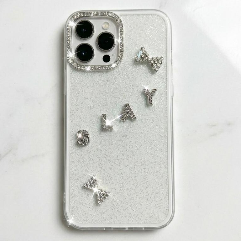 Ốp Lưng Iphone Đính Chữ Đá Sang Trọng_