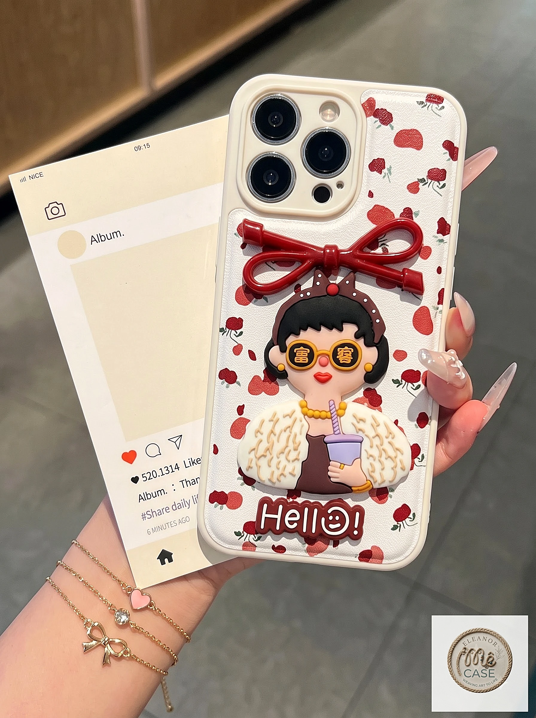 Ốp Lưng Iphone Tiểu Thư Trà Sữa - Siêu Cute, hot trend