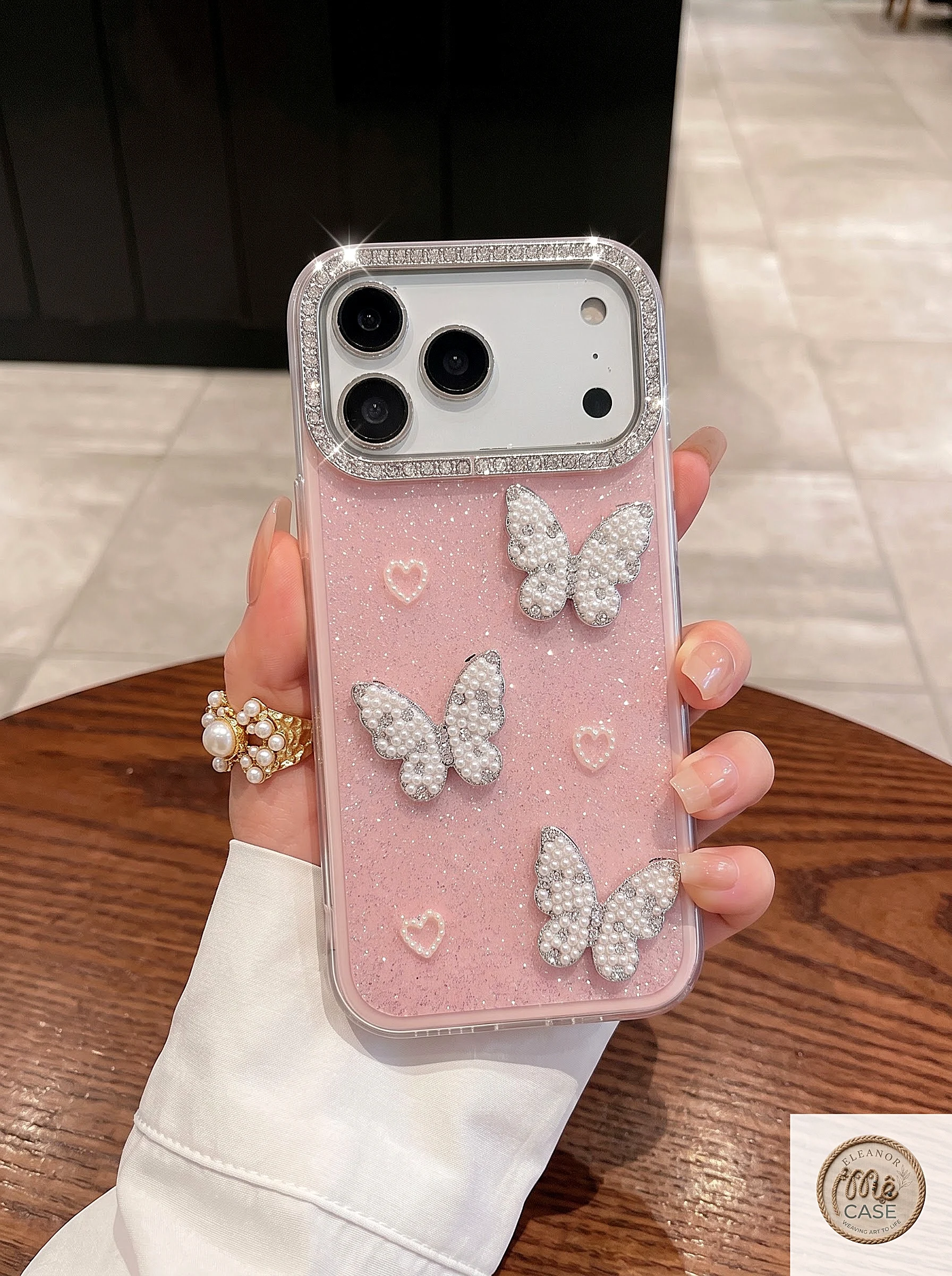 Ốp Lưng Iphone Cánh Bướm Pha Lê
