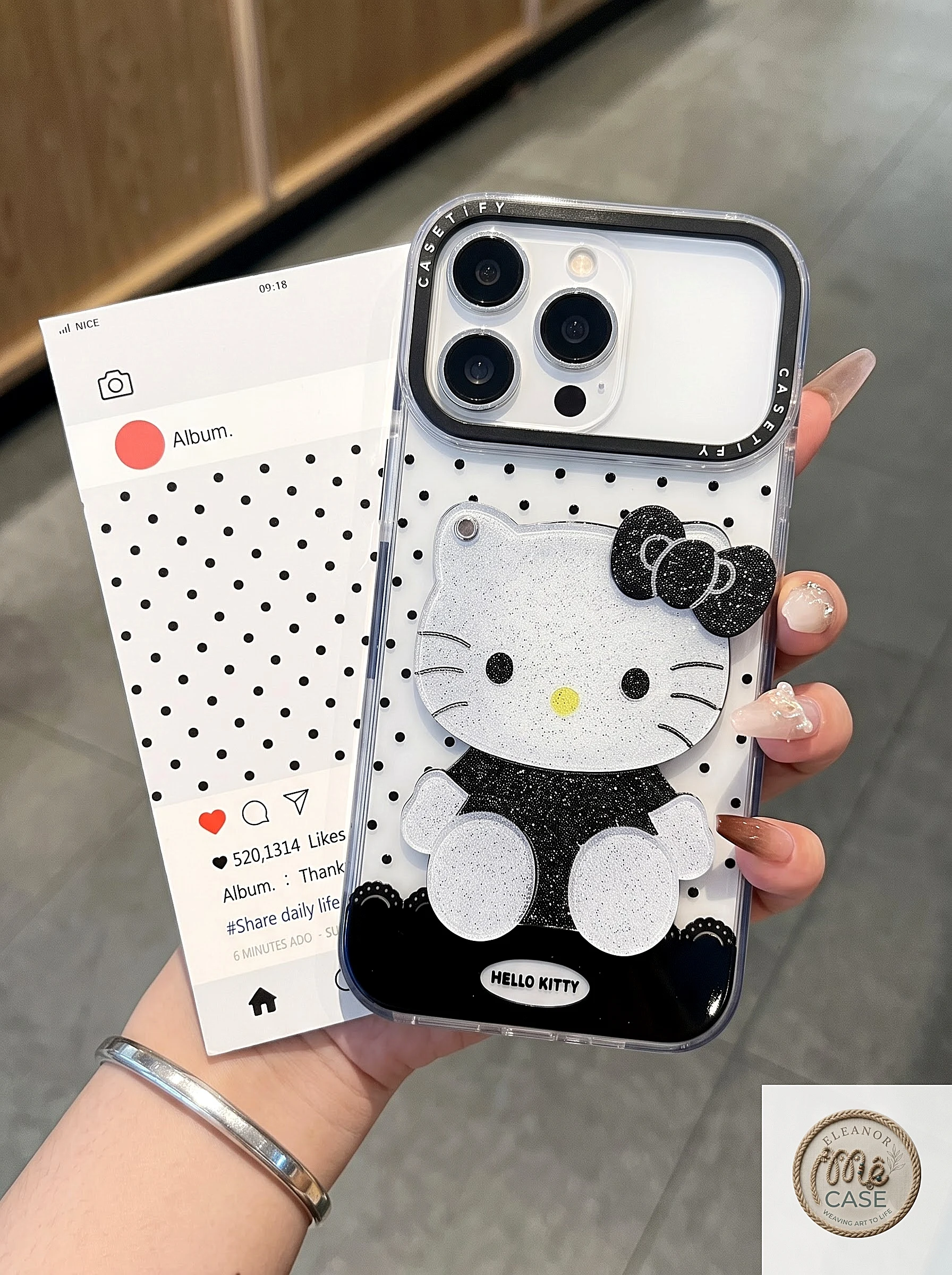 MÃ 93. 🌟 Ốp Lưng Iphone Mèo Kitty Tiên Hắc Ám - Siu Xinhh Dành Cho Dế Yêu Của Bạn