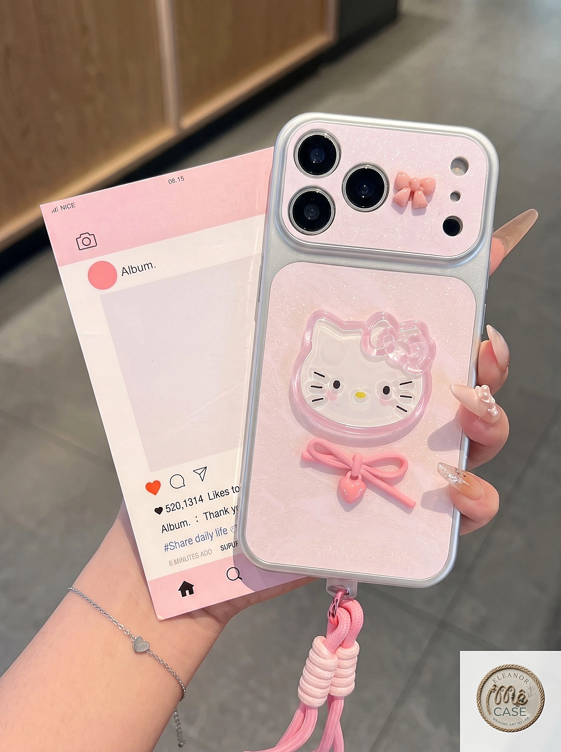 MÃ 80. Ốp Lưng Iphone _ Bộ Ốp Lưng Hello Kitty 3D