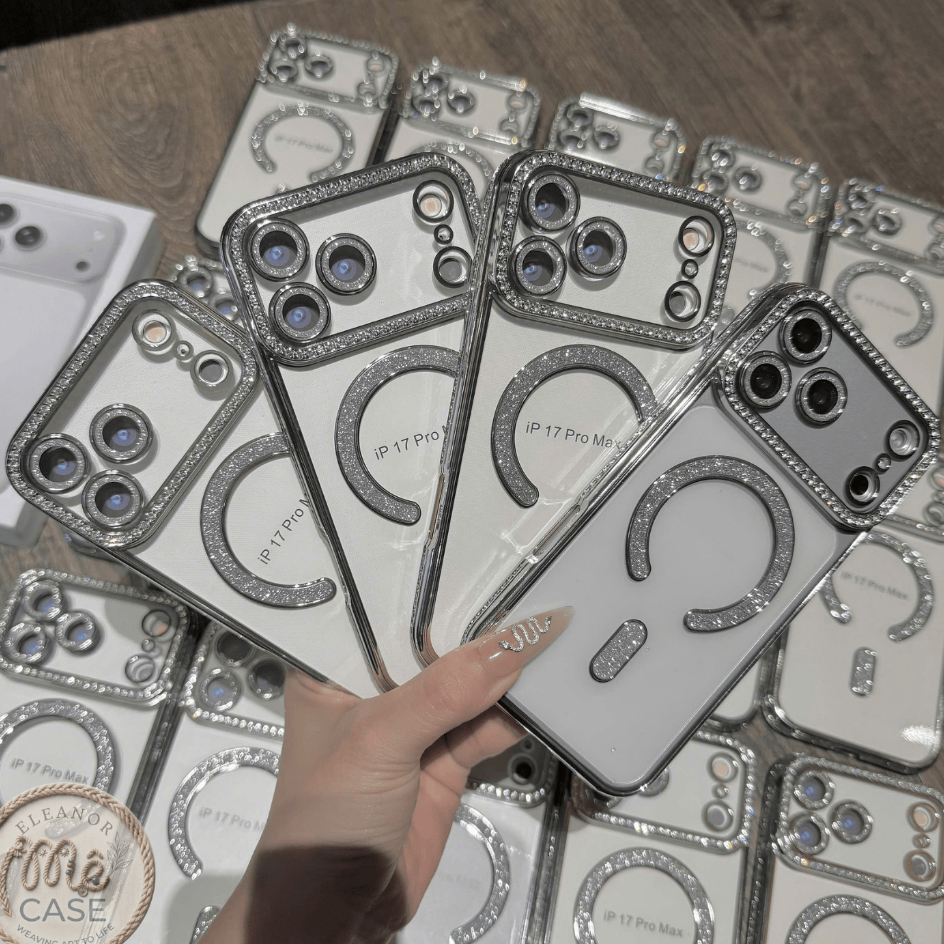 Ốp Lưng Kim Tiền Tài Lộc  Lấp Lánh Cho iPhone 11-17 Pro Max+ 1bộ  CHARM